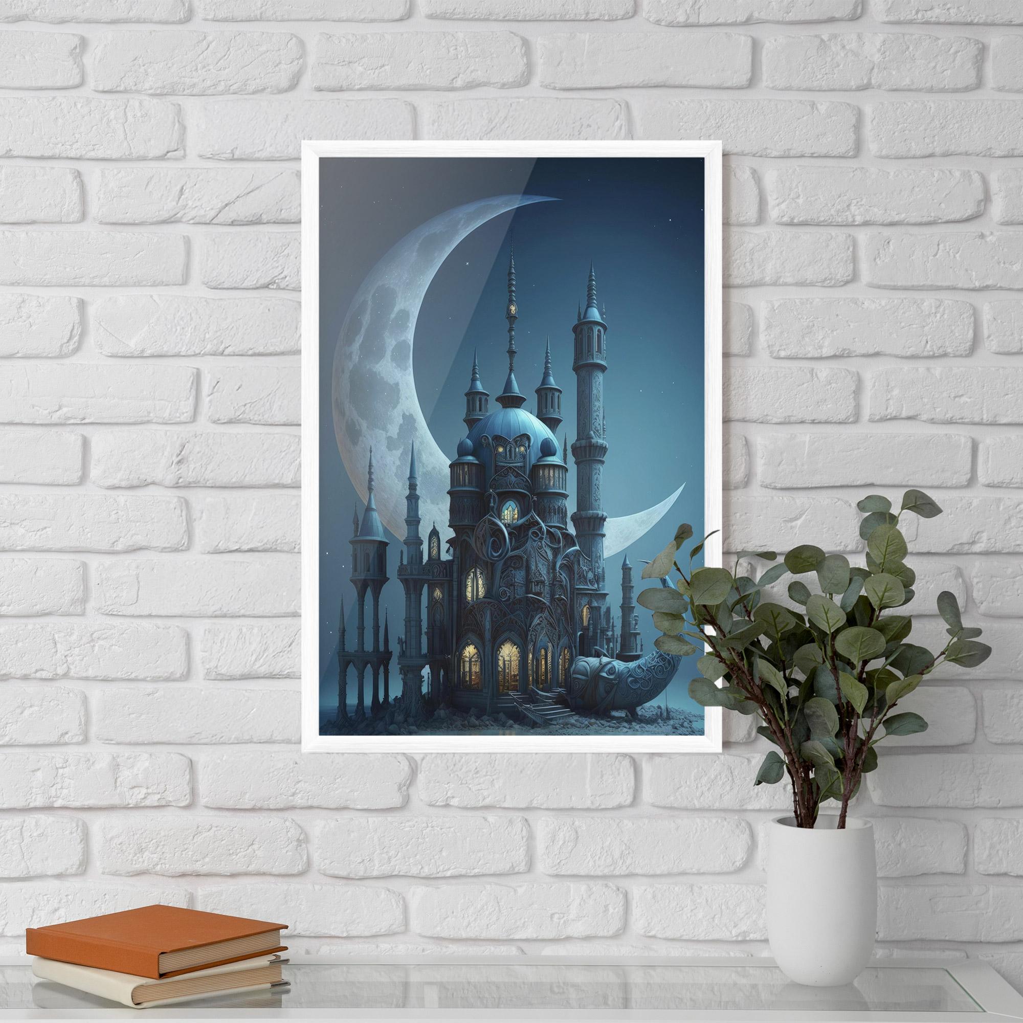 Keretezett Poszter Mosque Moon mockup 5