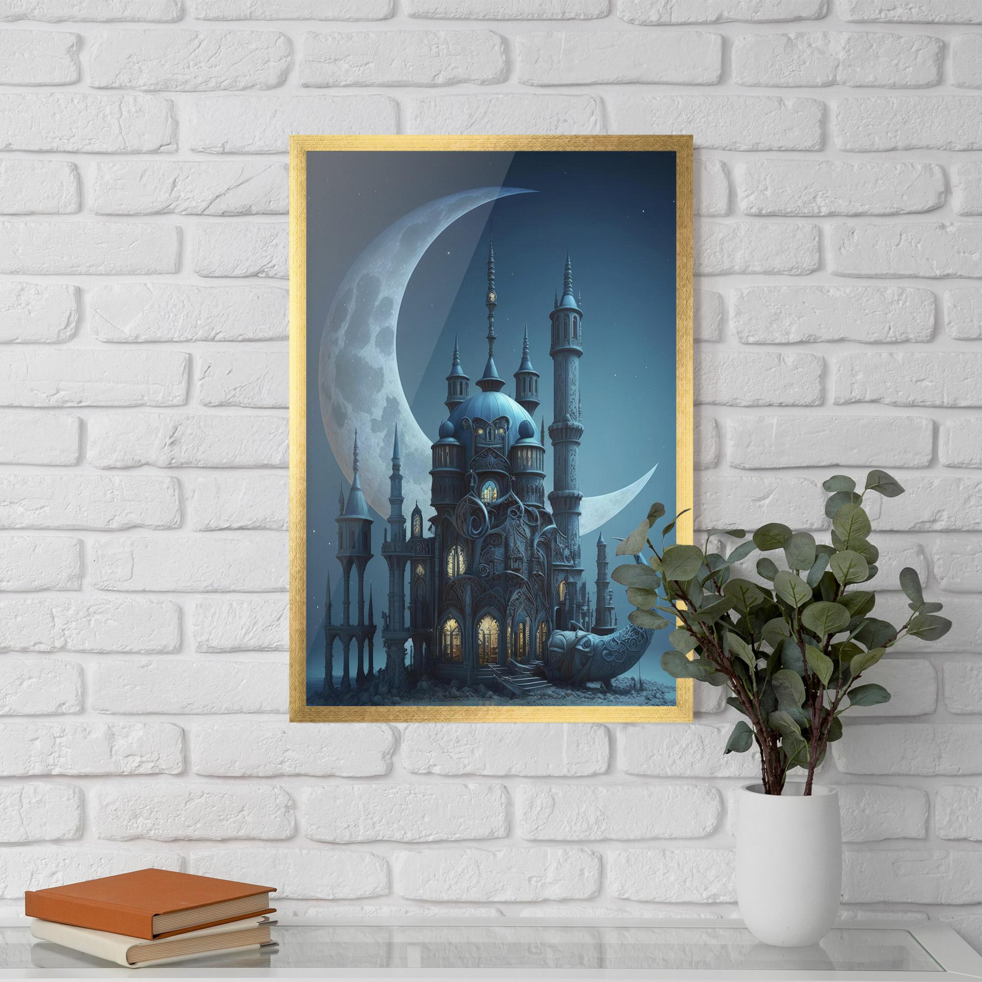 Keretezett Poszter Mosque Moon mockup 5