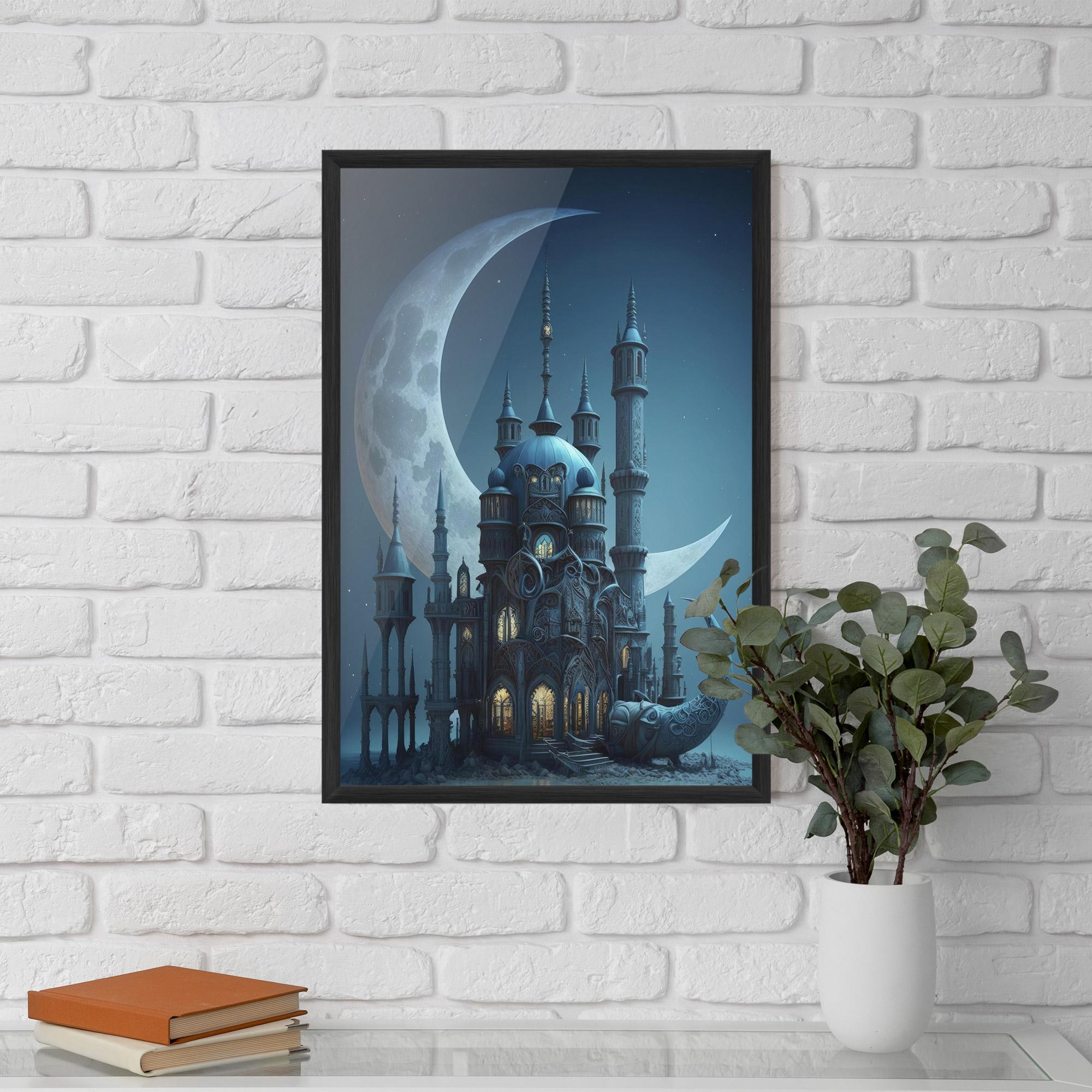 Keretezett Poszter Mosque Moon mockup 5