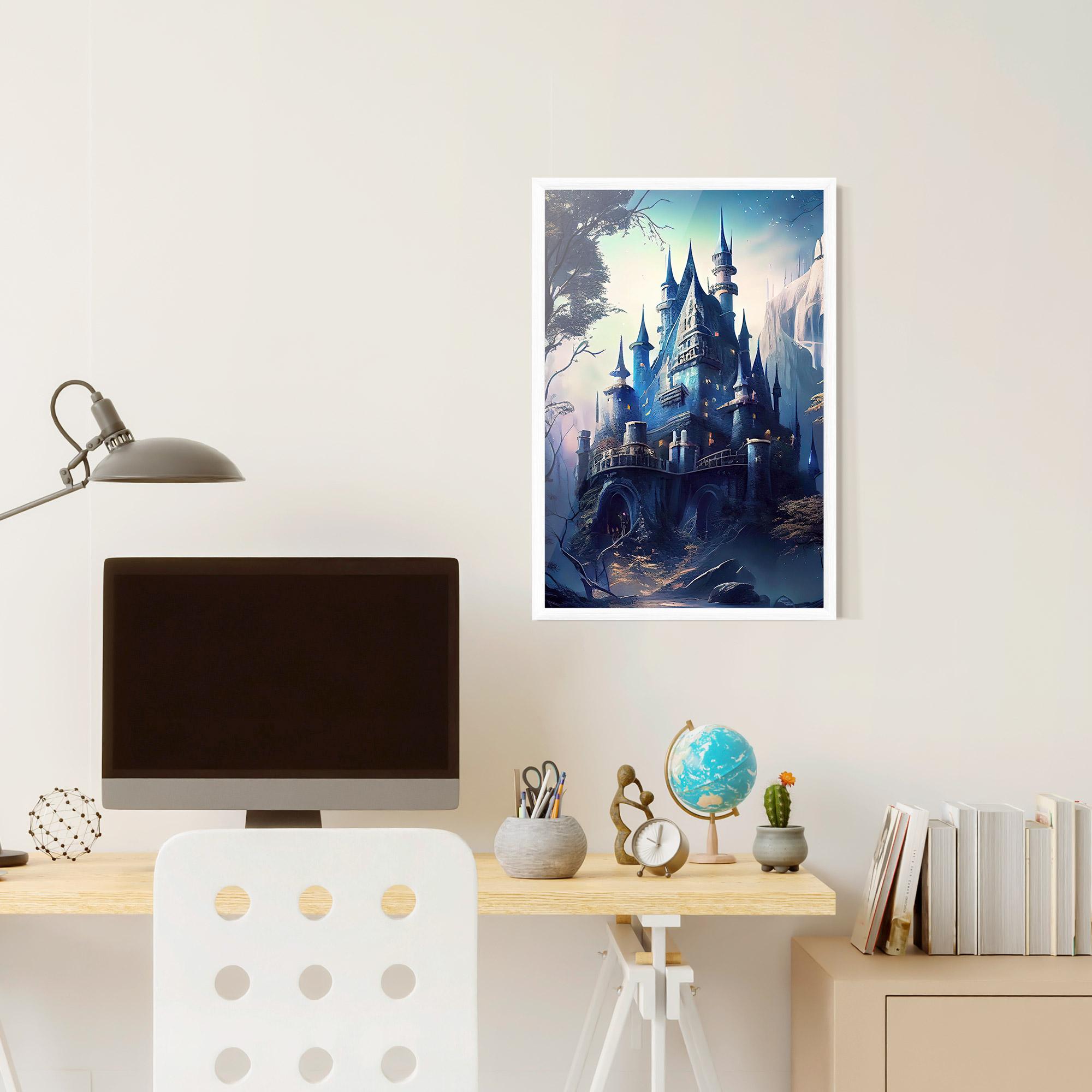 Keretezett Poszter Blue Art Castle mockup 6