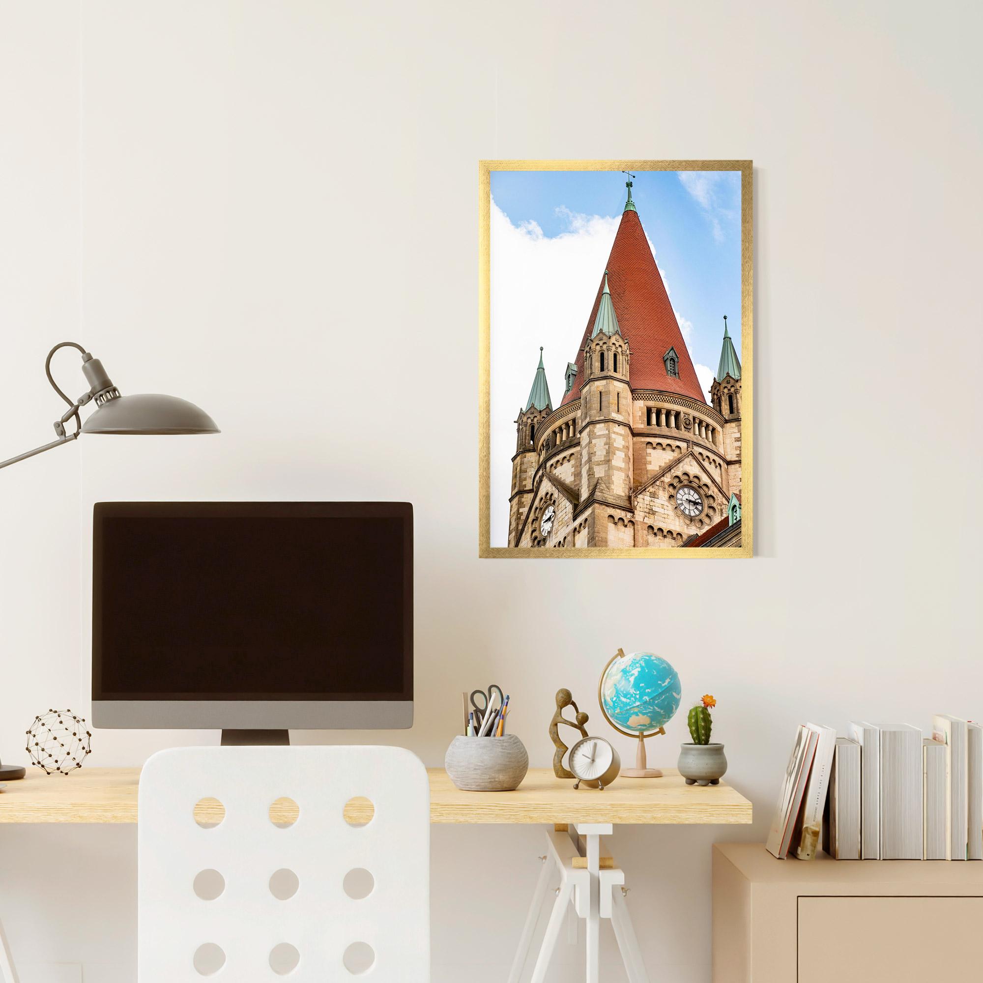 Keretezett Poszter Church Vienna mockup 6