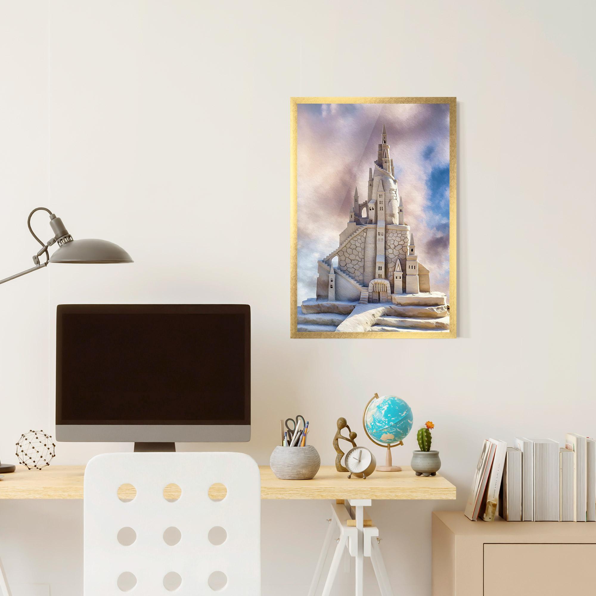 Keretezett Poszter Cream Castle mockup 6