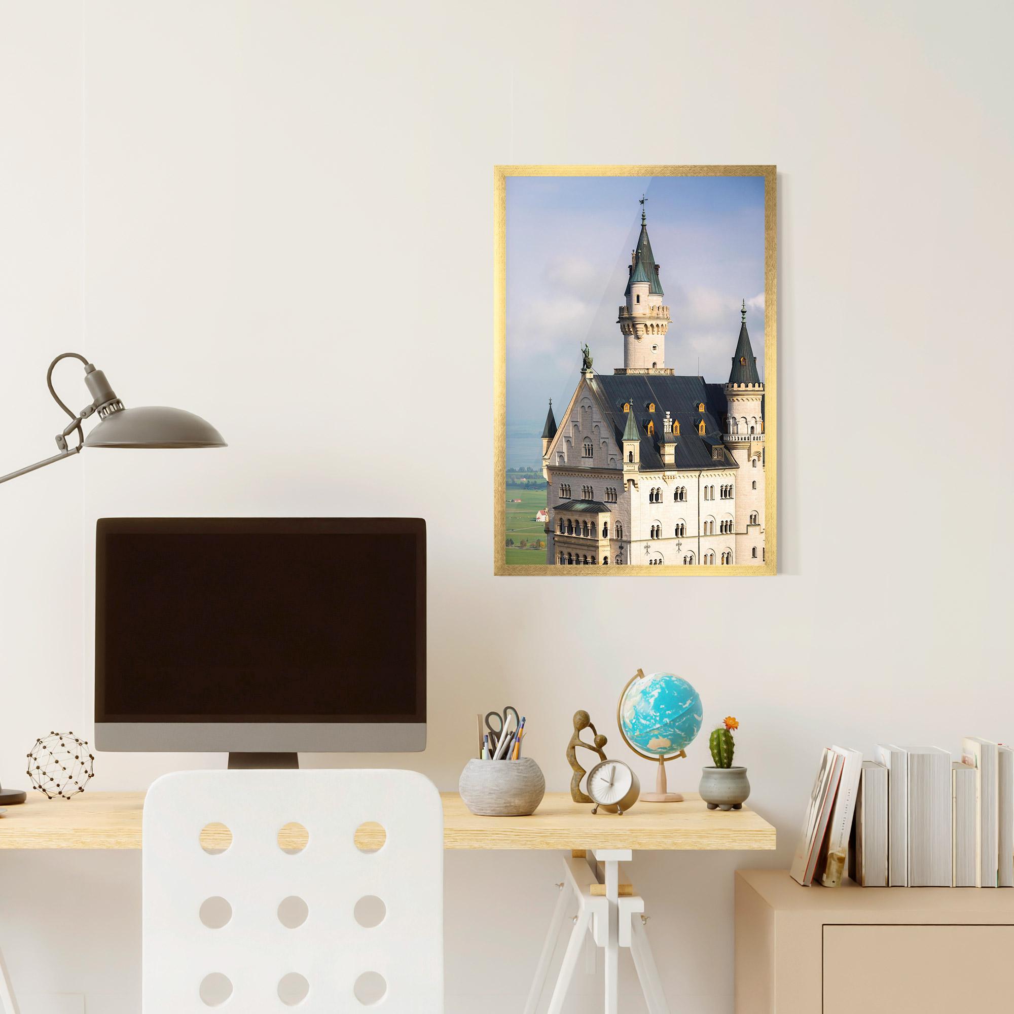 Keretezett Poszter Neuschwanstein Castle View mockup 6