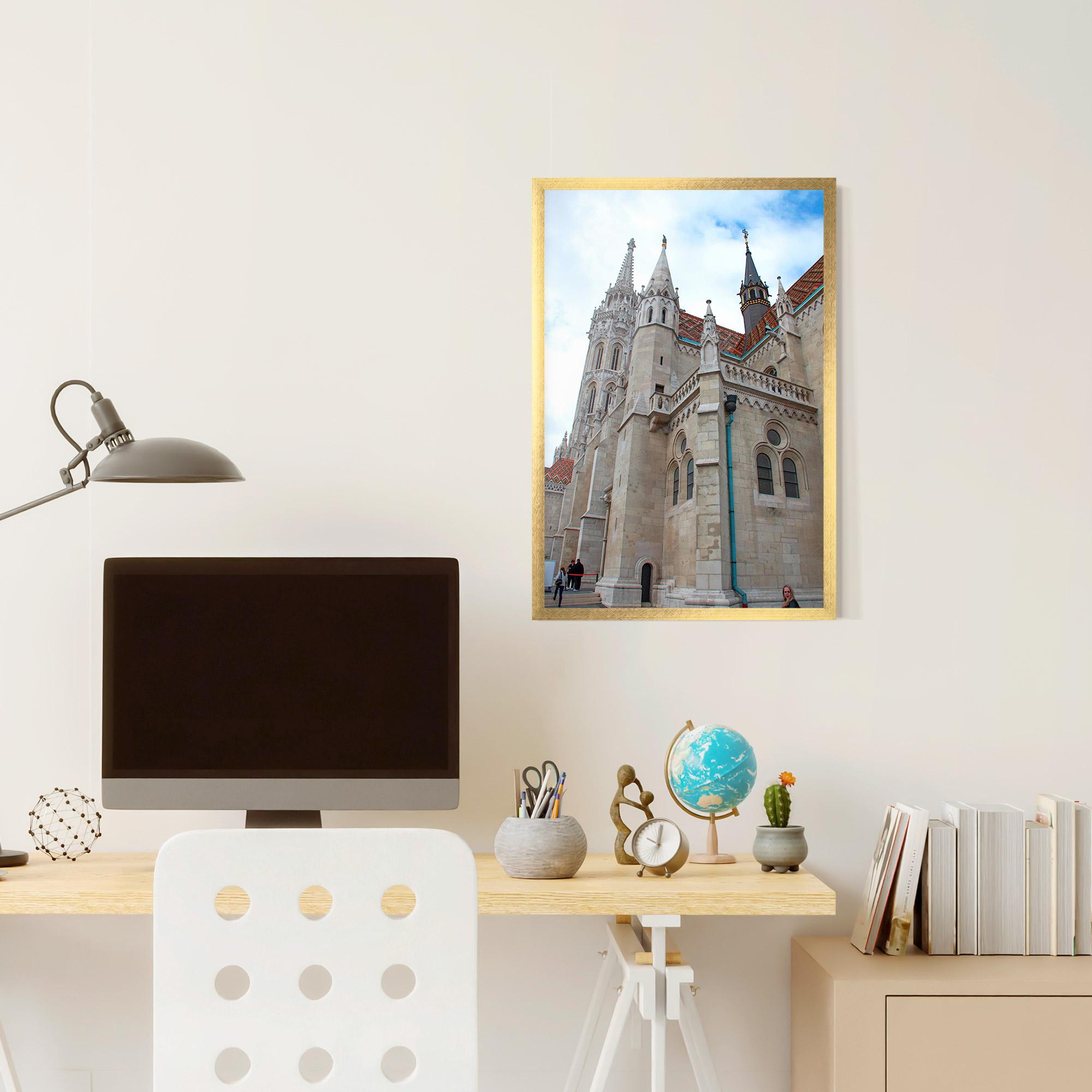 Keretezett Poszter Old Building mockup 6