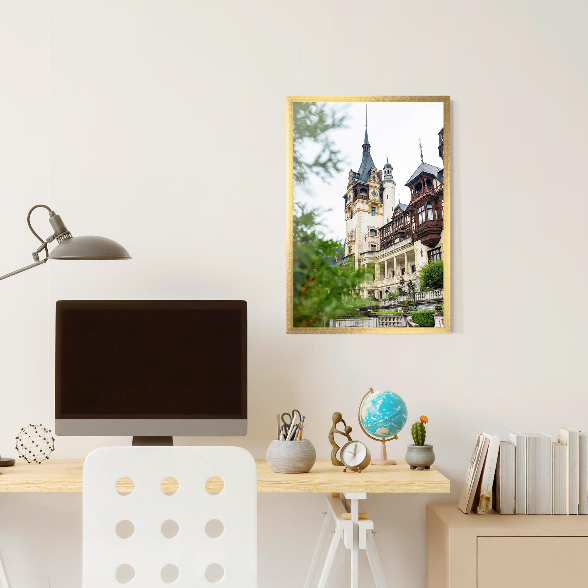 Keretezett Poszter Peles Castle Romania mockup 6