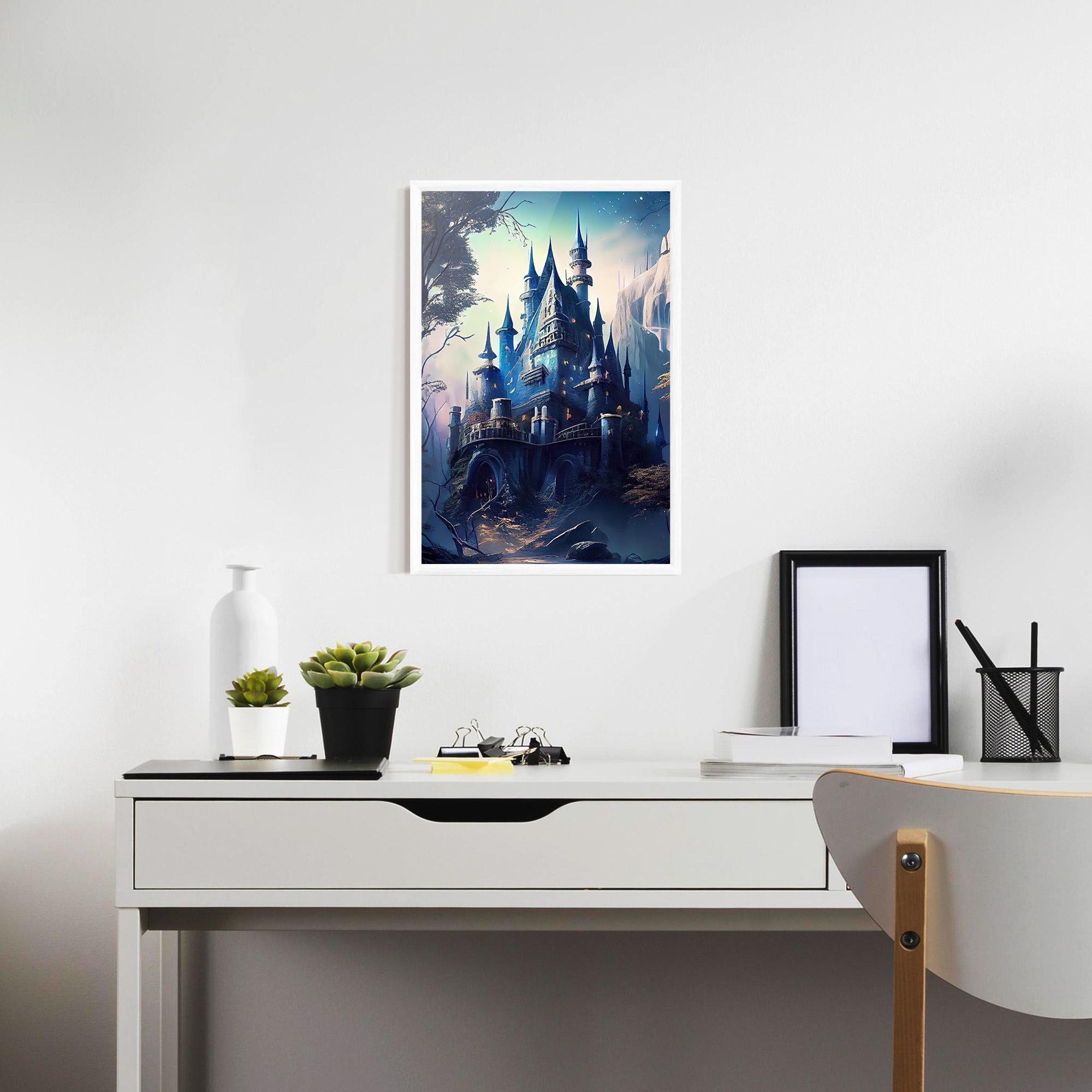 Keretezett Poszter Blue Art Castle mockup 7
