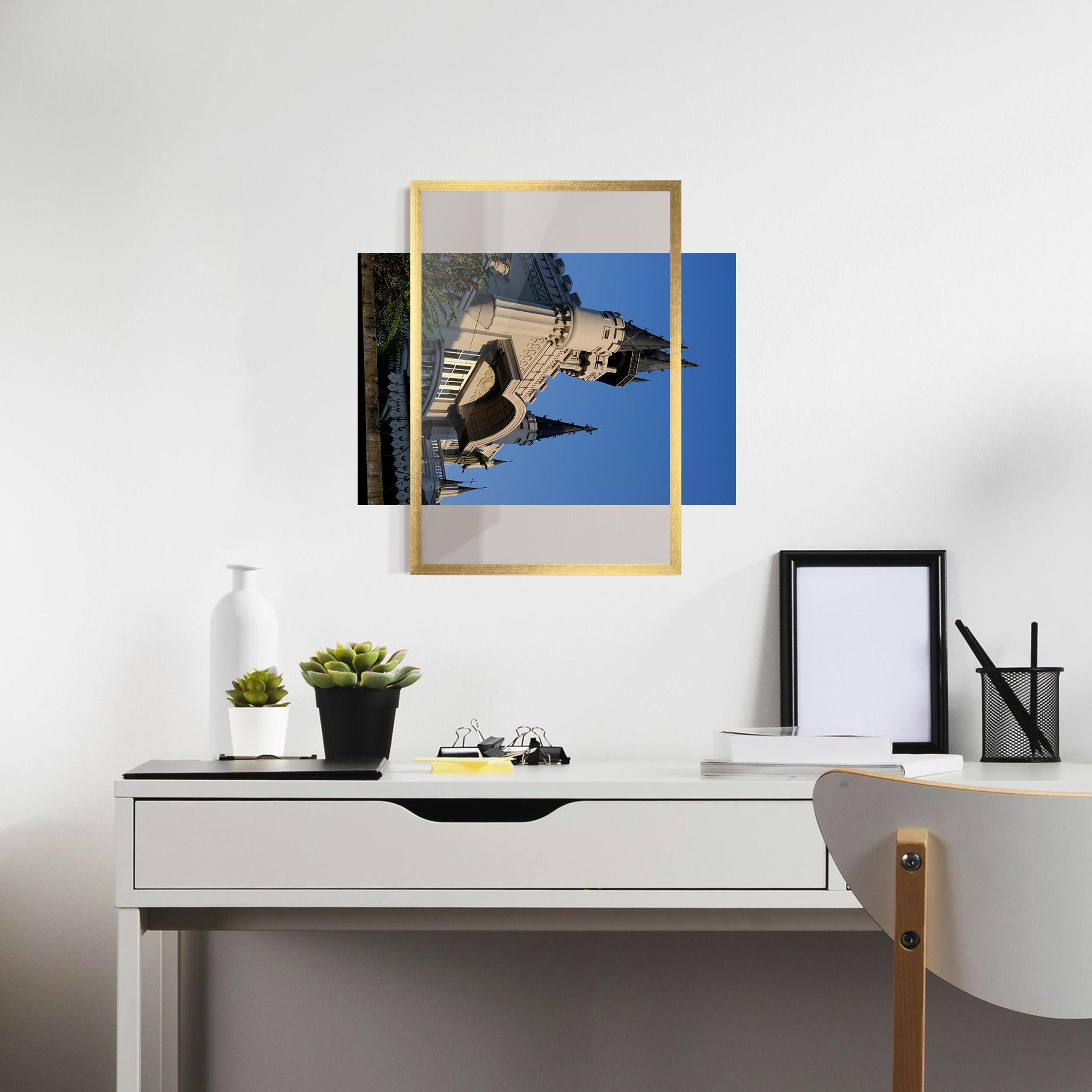 Keretezett Poszter Castle Blue mockup 7