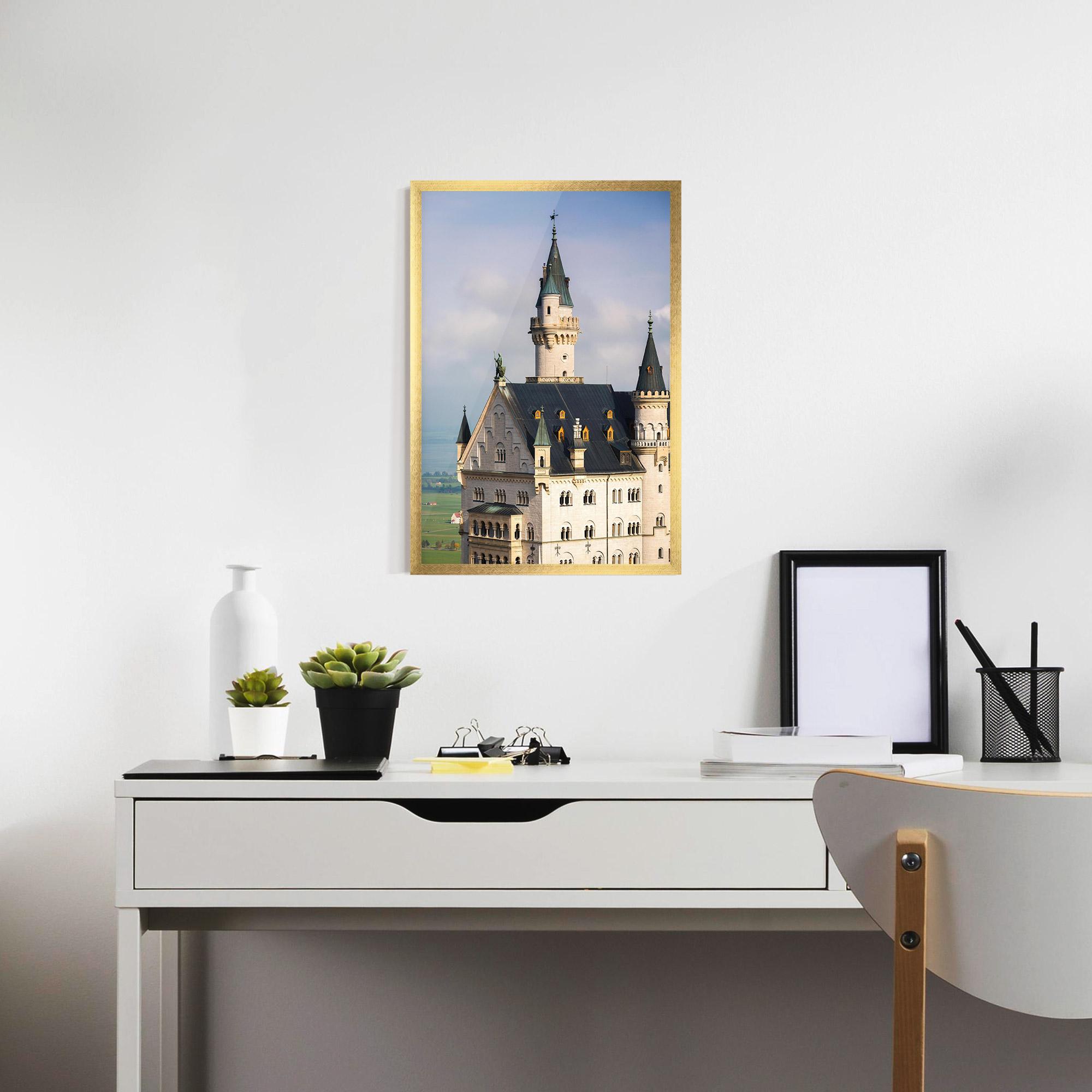 Keretezett Poszter Neuschwanstein Castle View mockup 7