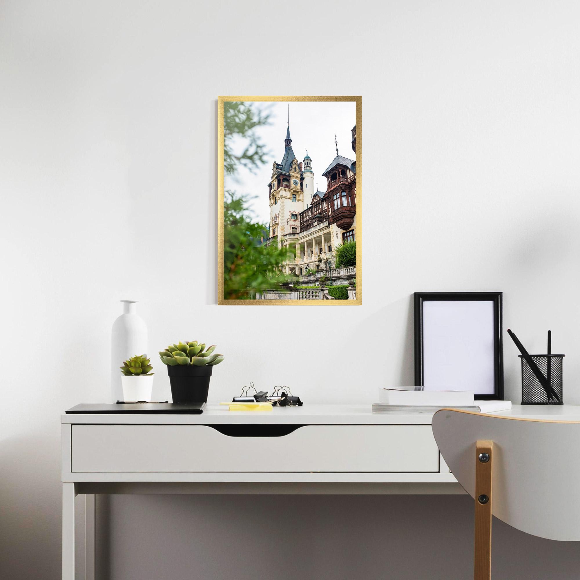 Keretezett Poszter Peles Castle Romania mockup 7