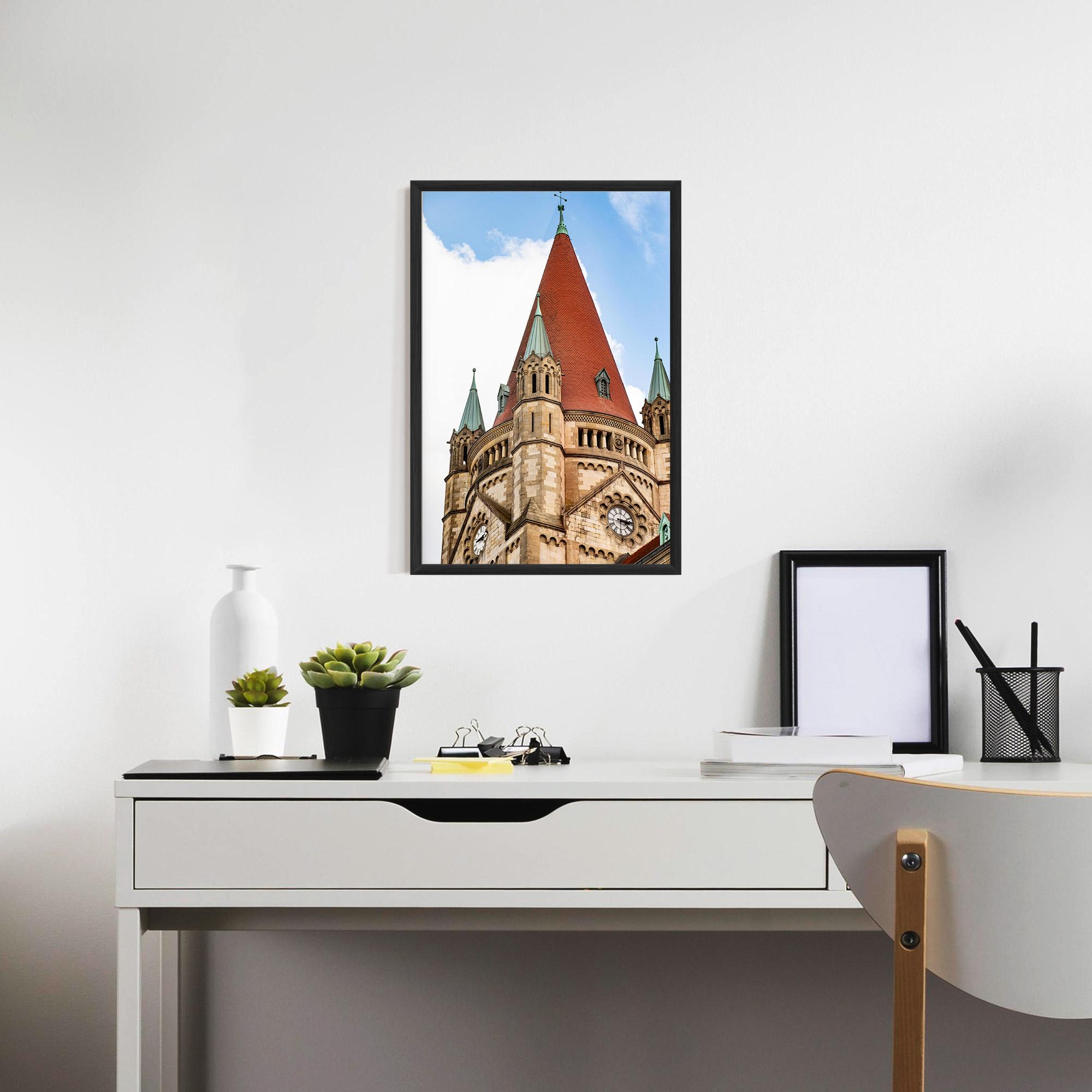 Keretezett Poszter Church Vienna mockup 7