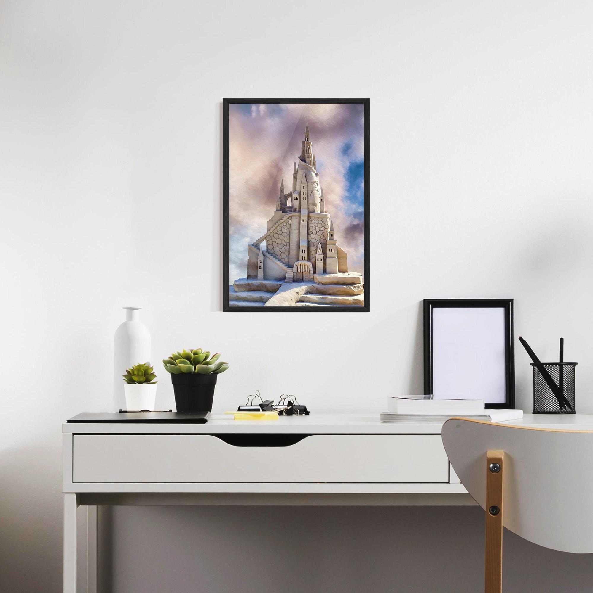 Keretezett Poszter Cream Castle mockup 7