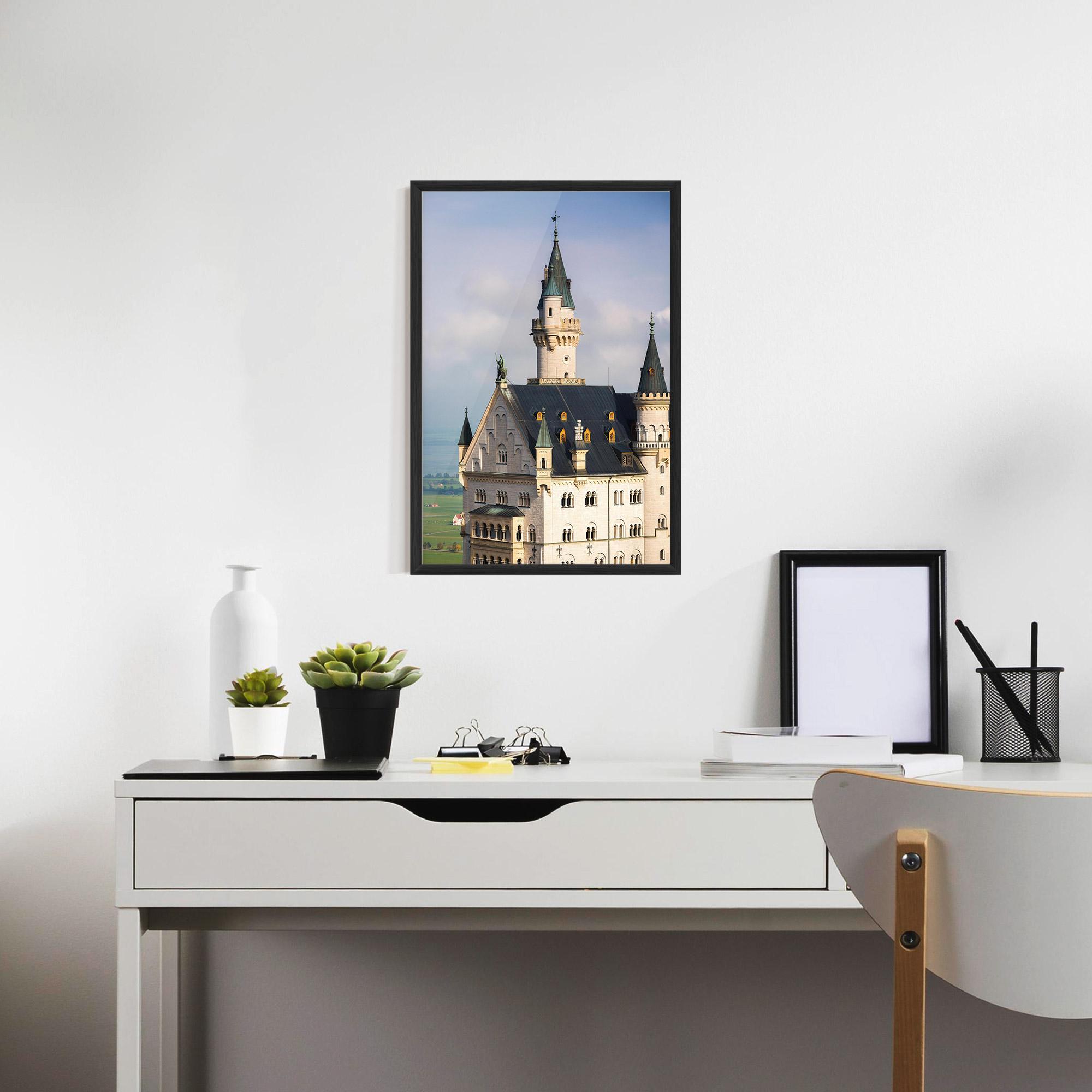 Keretezett Poszter Neuschwanstein Castle View mockup 7