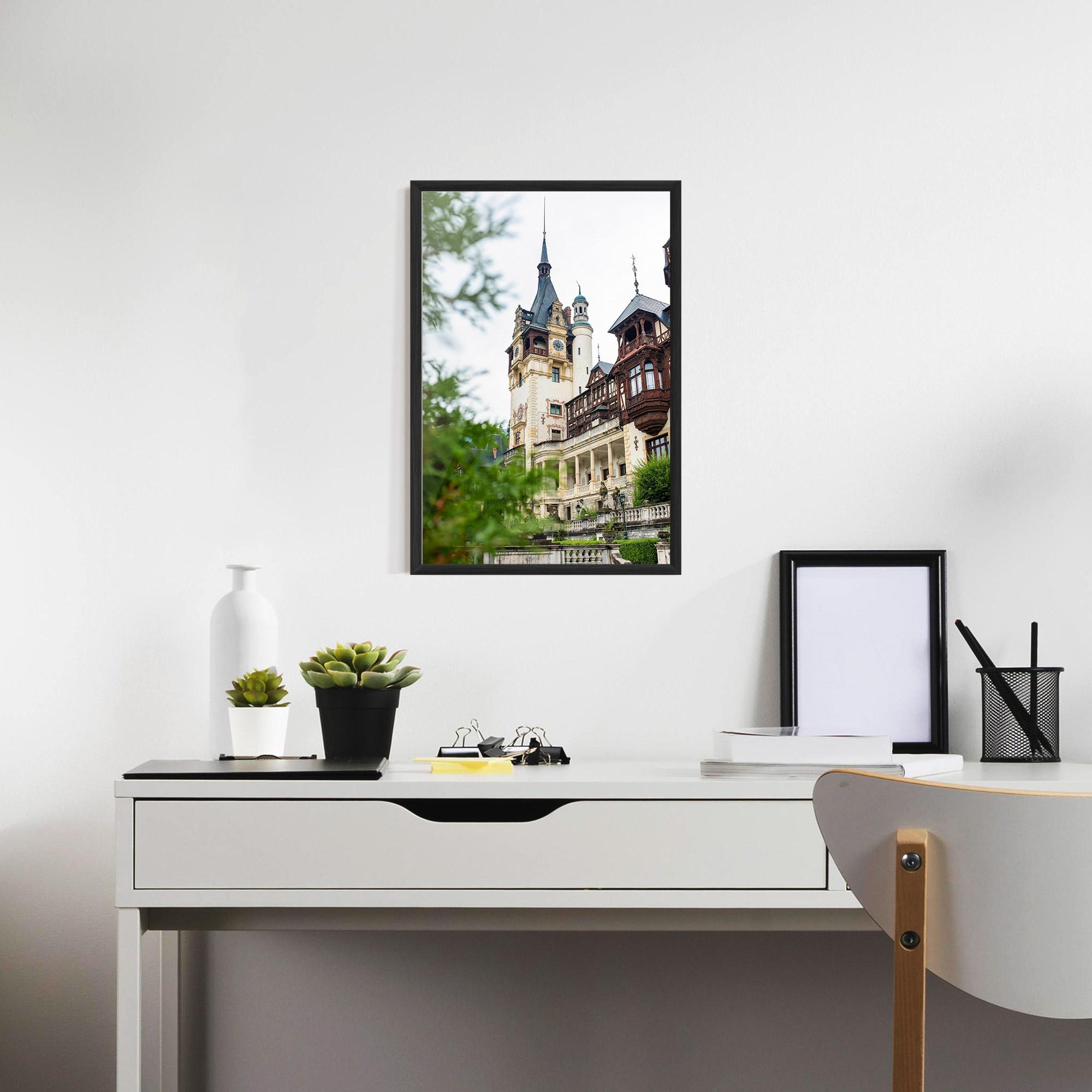 Keretezett Poszter Peles Castle Romania mockup 7