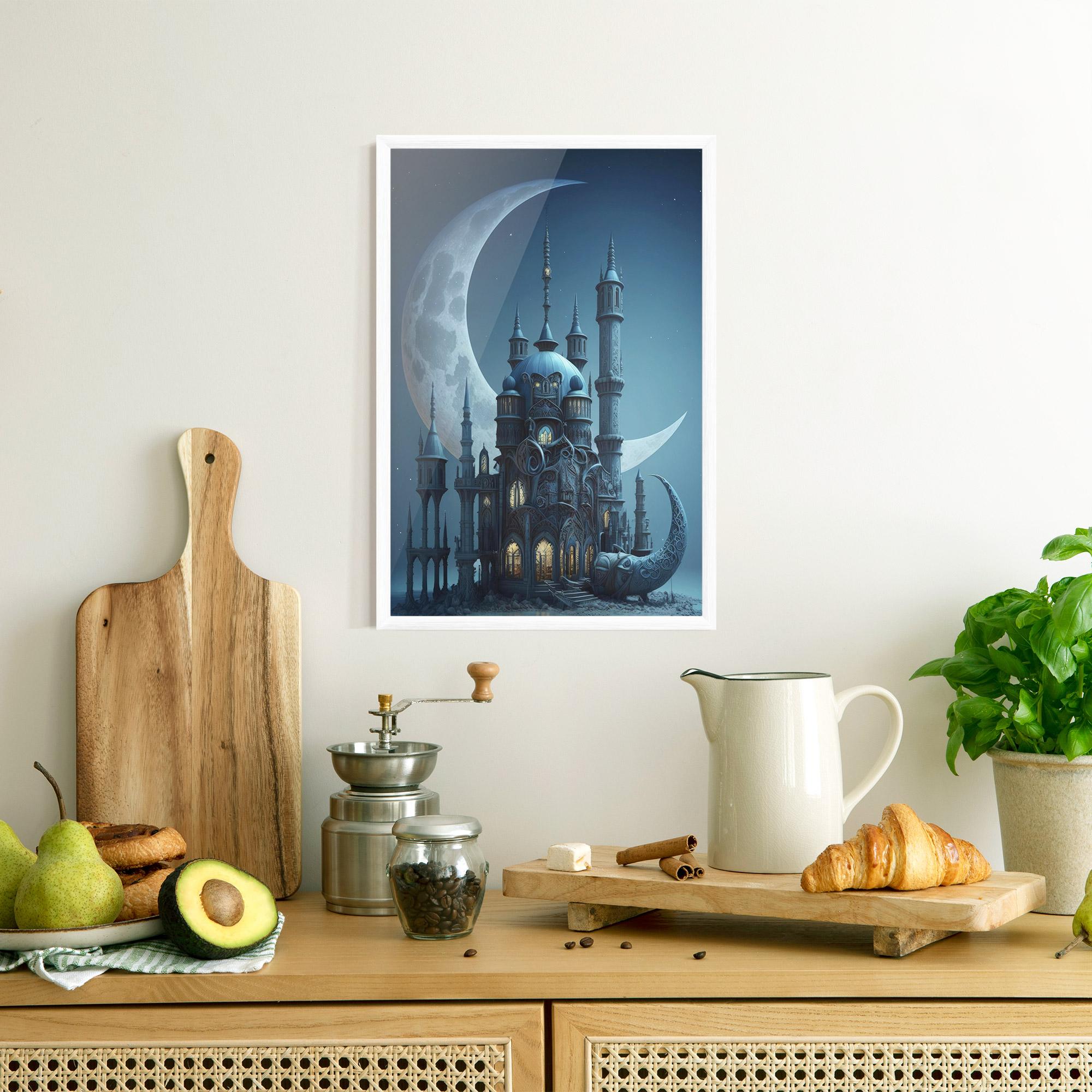 Keretezett Poszter Mosque Moon mockup 8