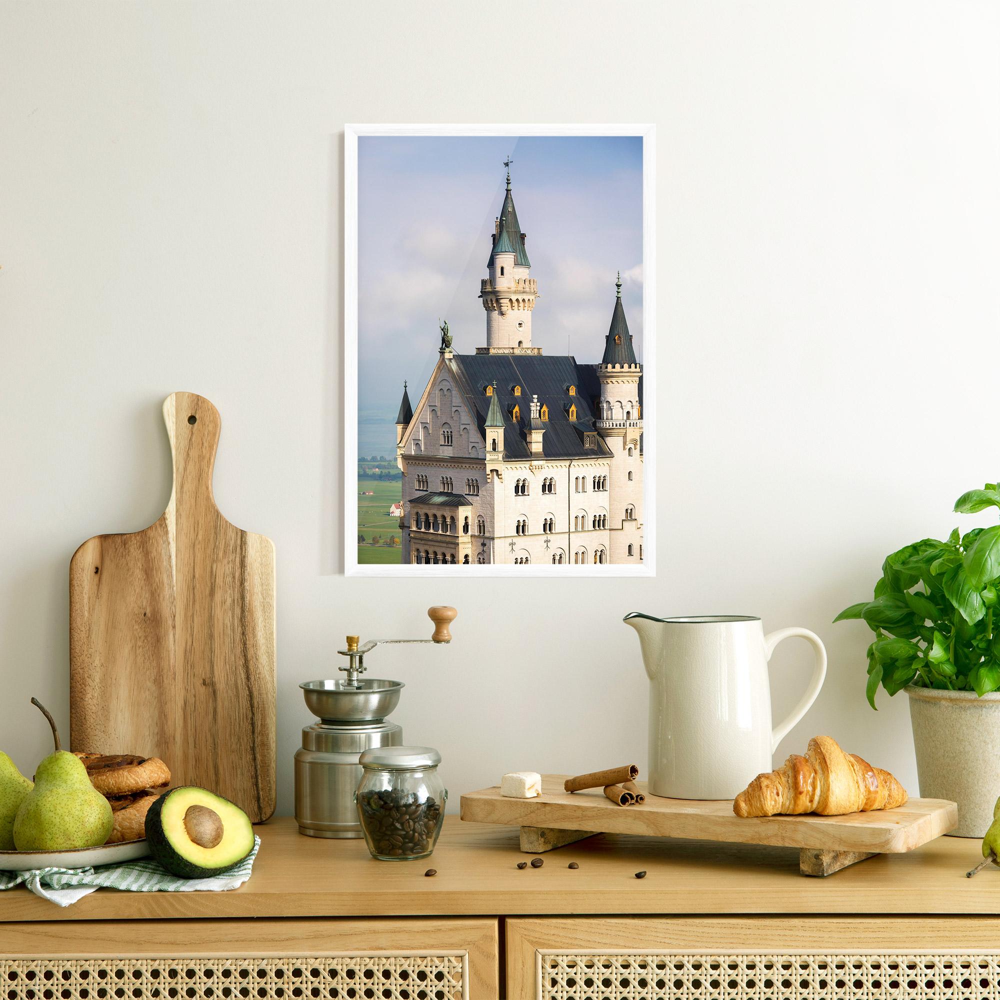 Keretezett Poszter Neuschwanstein Castle View mockup 8