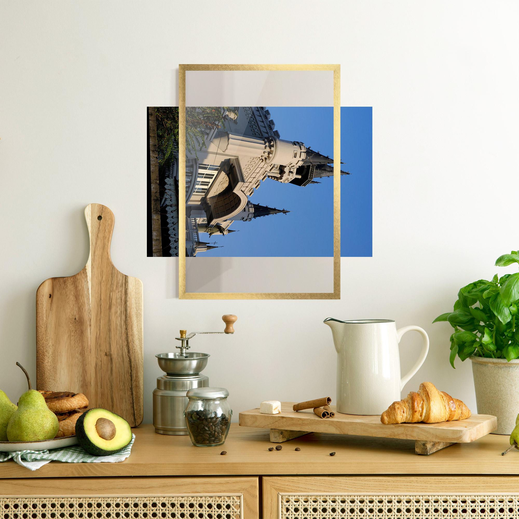 Keretezett Poszter Castle Blue mockup 8