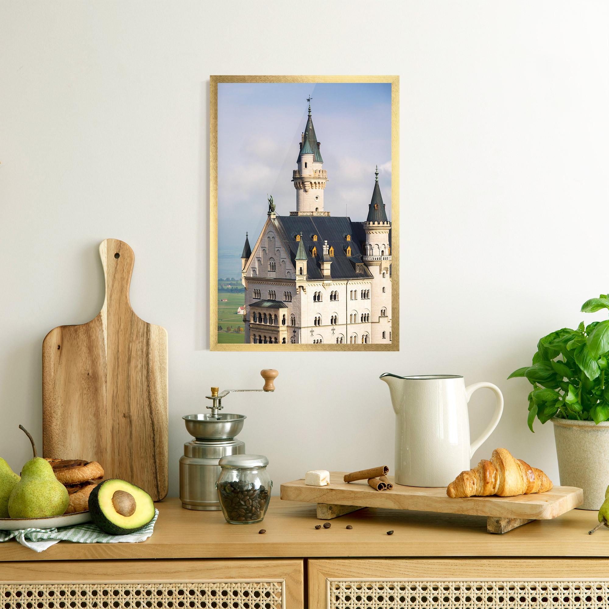 Keretezett Poszter Neuschwanstein Castle View mockup 8