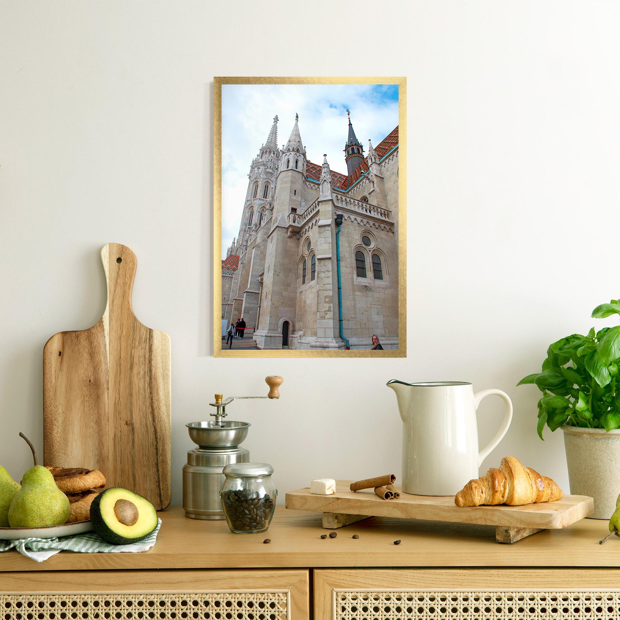 Keretezett Poszter Old Building mockup 8