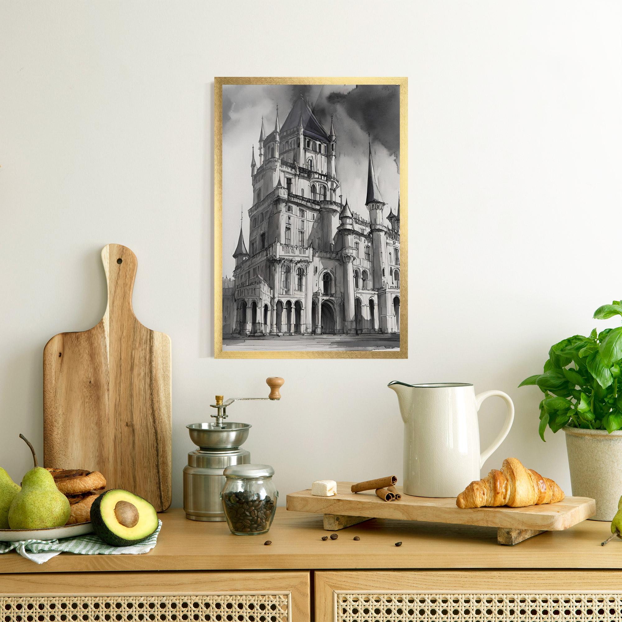 Keretezett Poszter Palace Versailles mockup 8