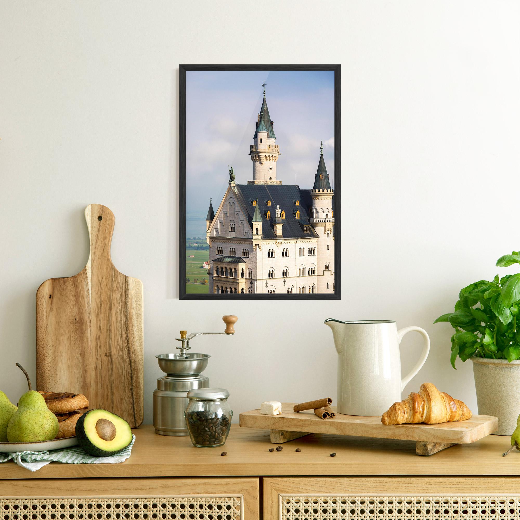 Keretezett Poszter Neuschwanstein Castle View mockup 8