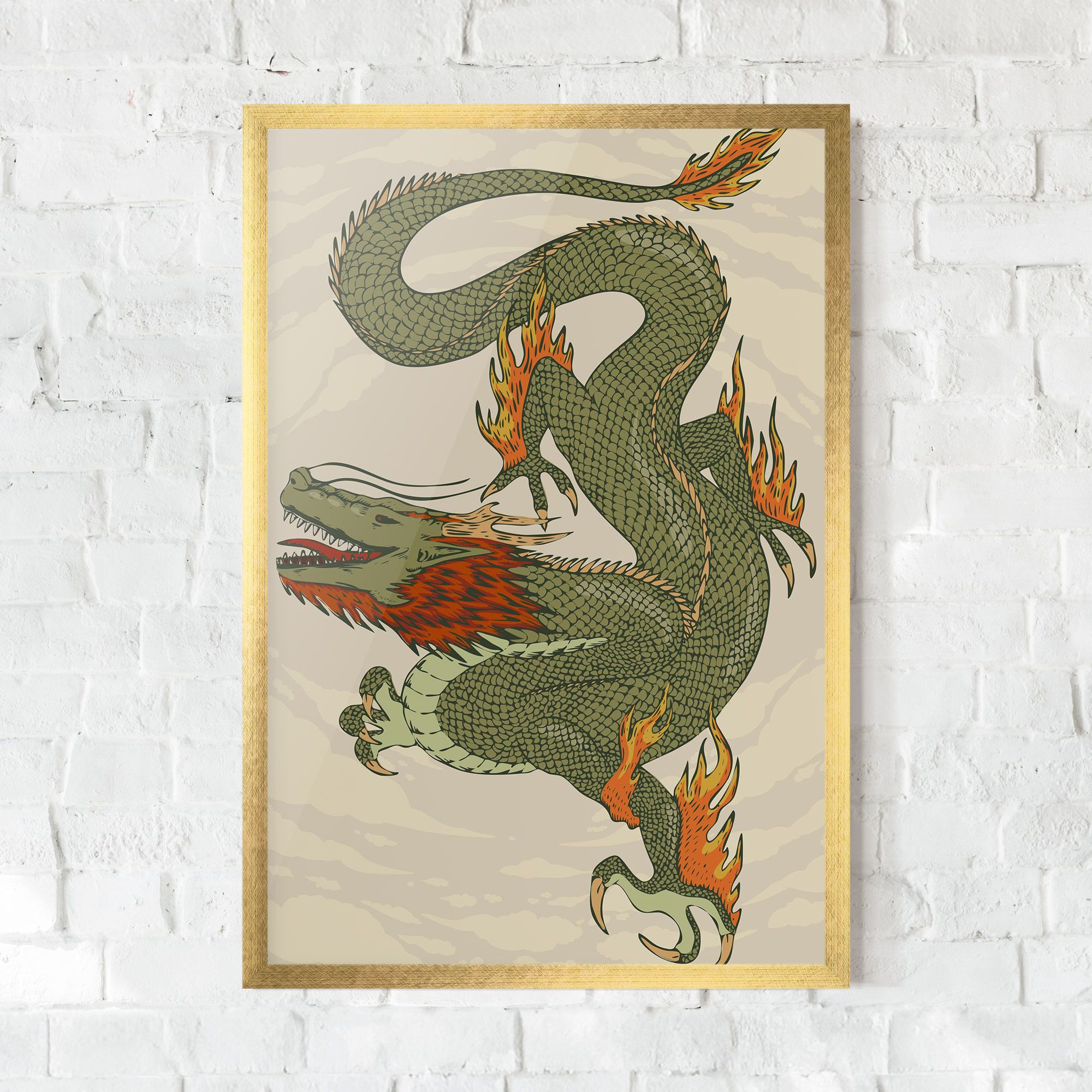 Chinese Dragon Green mockup 0