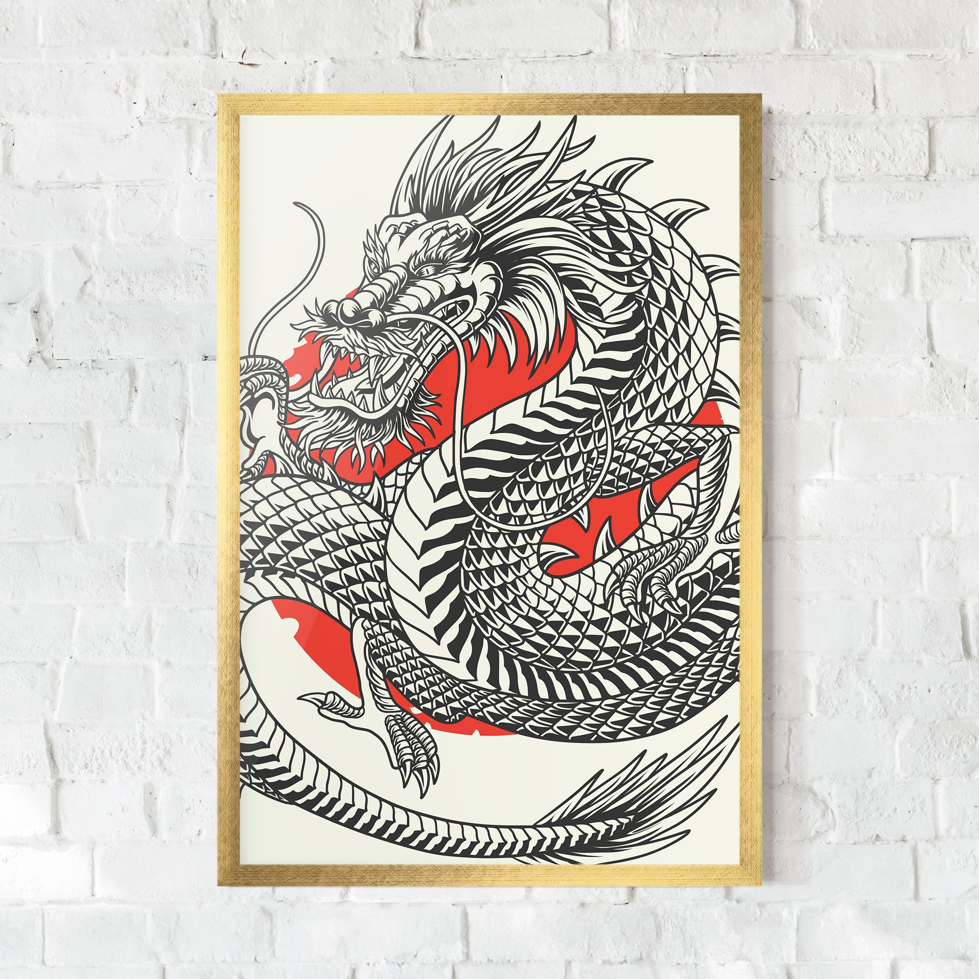 Cream Grey Dragon mockup 0