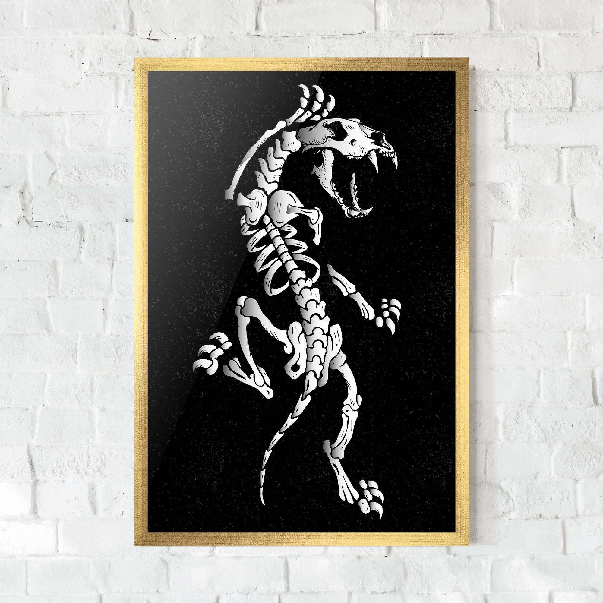 Keretezett Poszter Creature Skull mockup 0