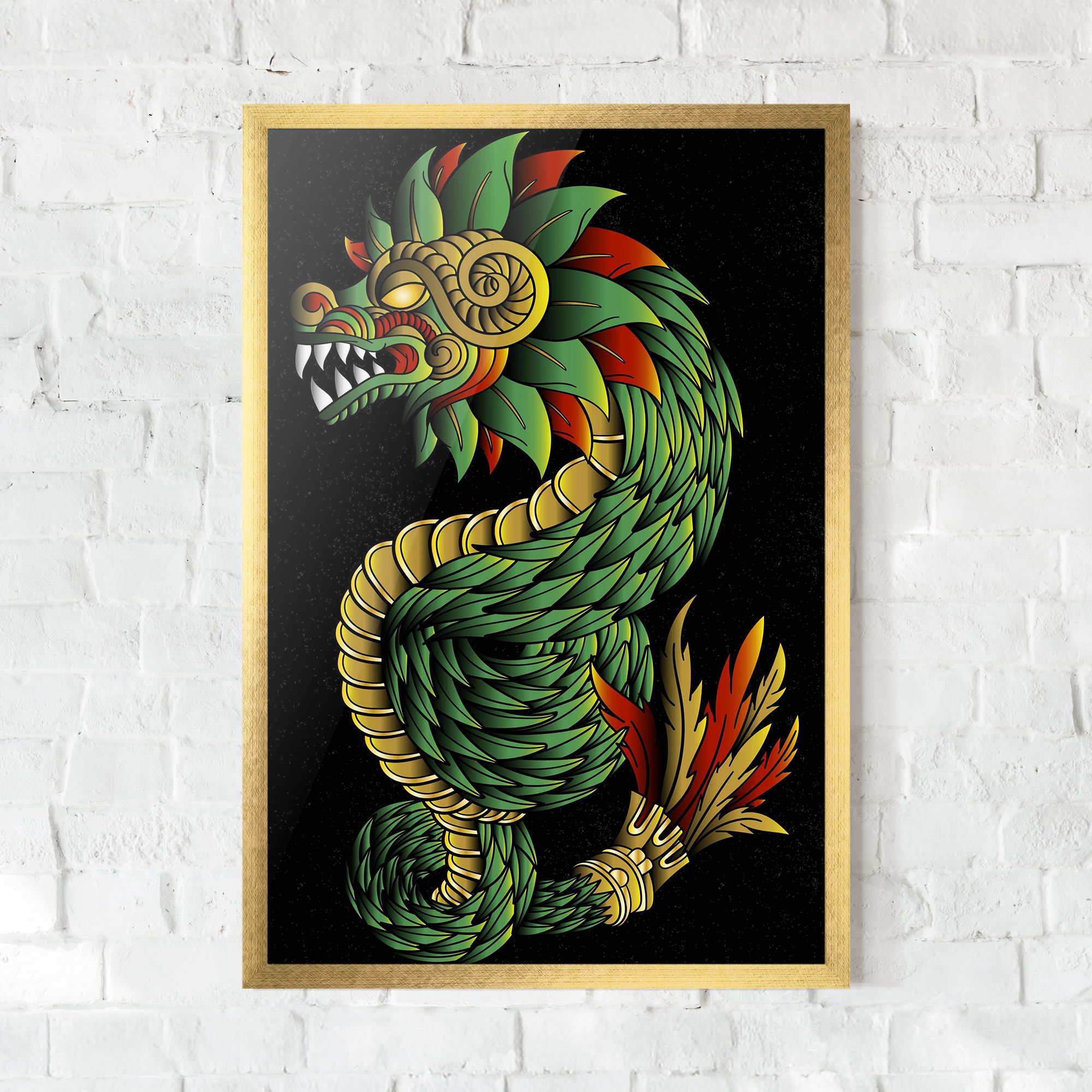 Green Yellow Dragon mockup 0