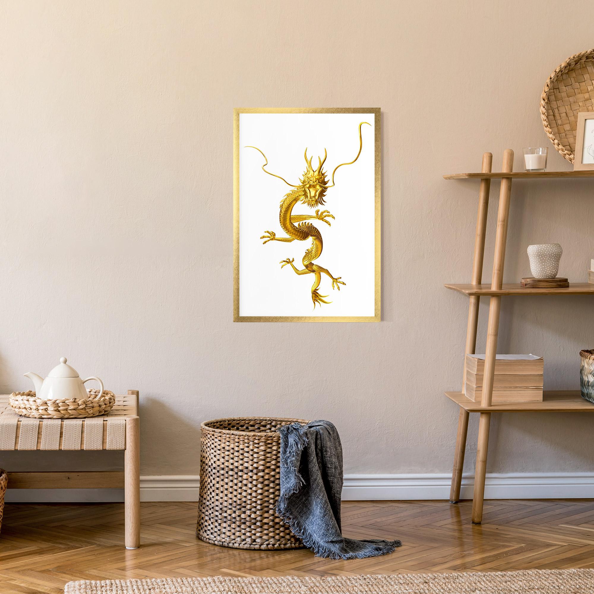 Keretezett Poszter Golden Dragon mockup 9