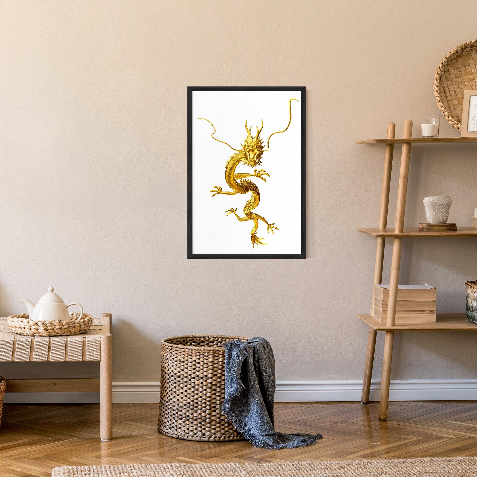 Keretezett Poszter Golden Dragon mockup 9