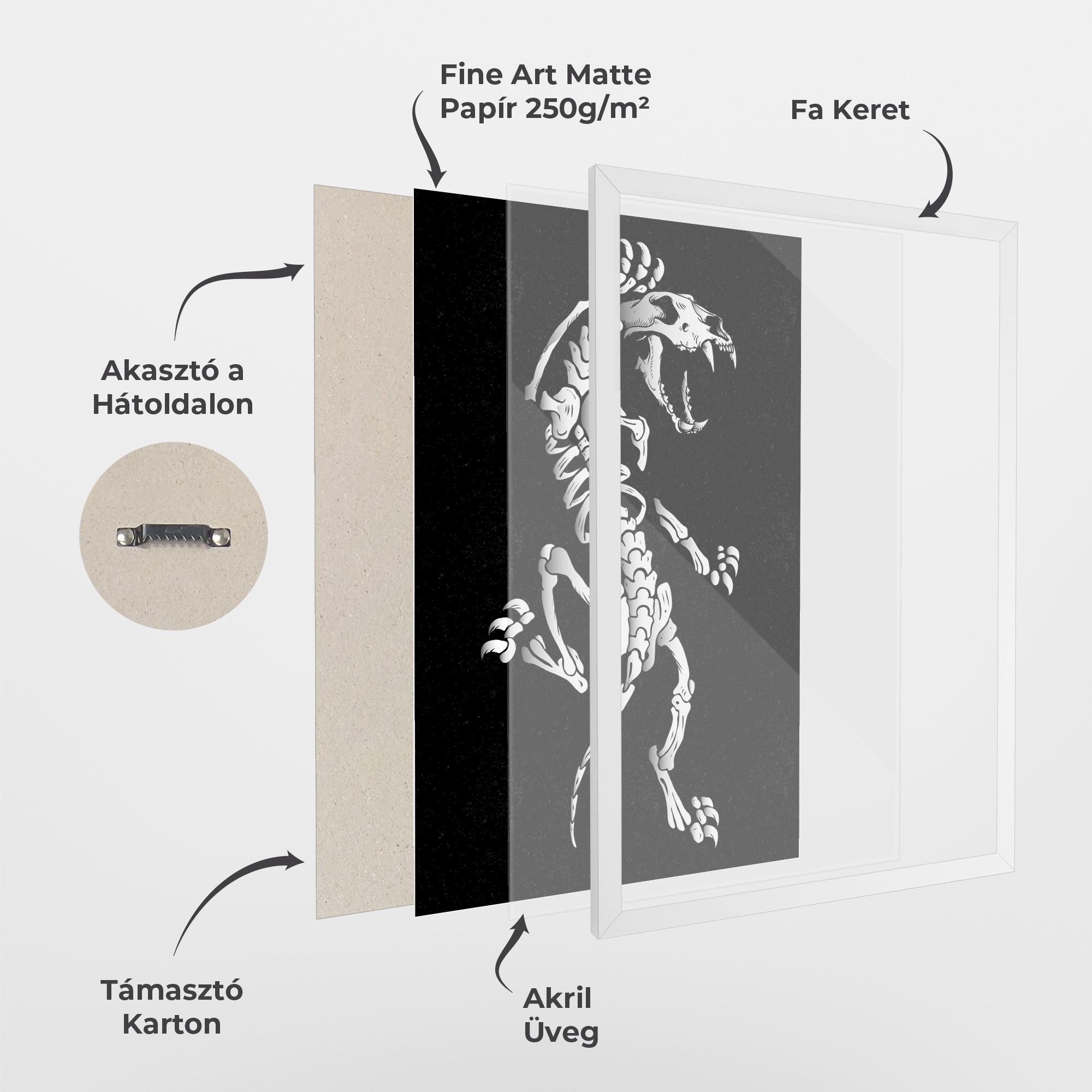 Keretezett Poszter Creature Skull mockup 1