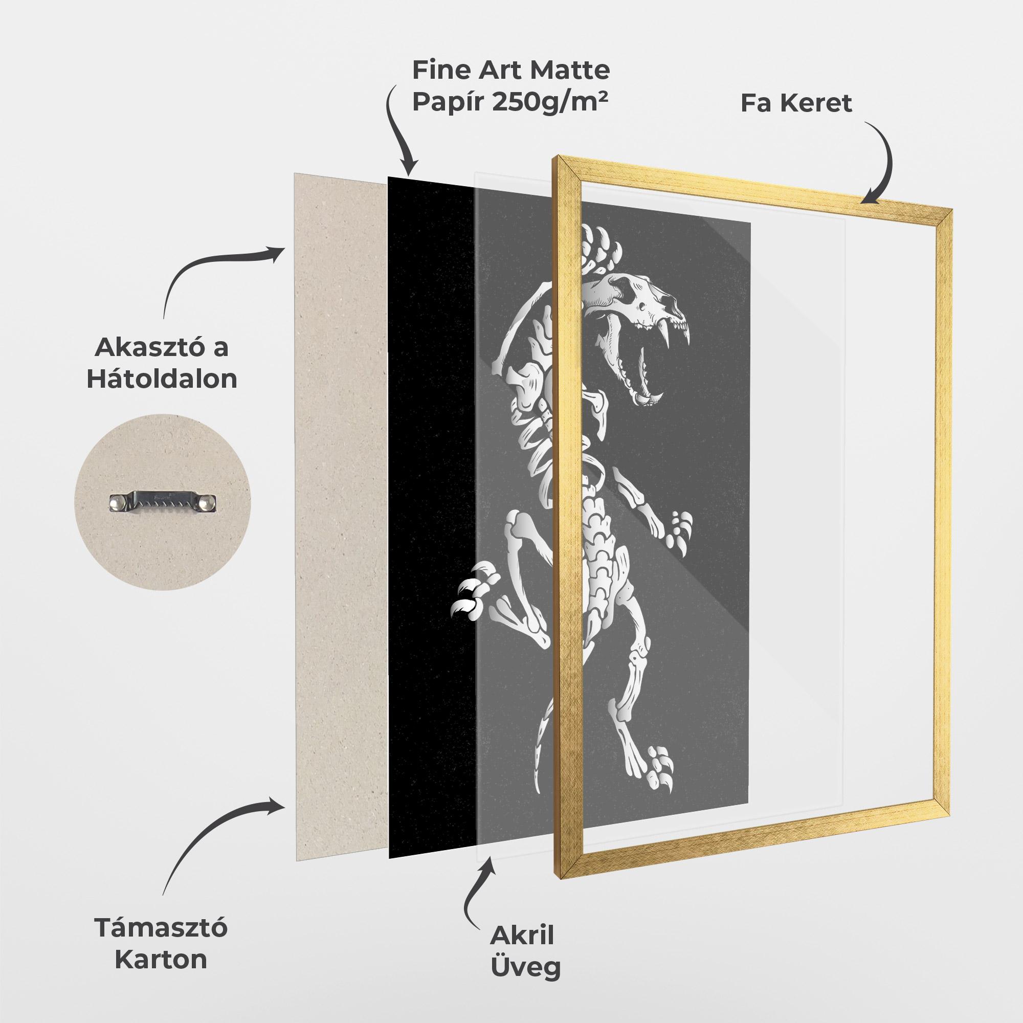 Keretezett Poszter Creature Skull mockup 1