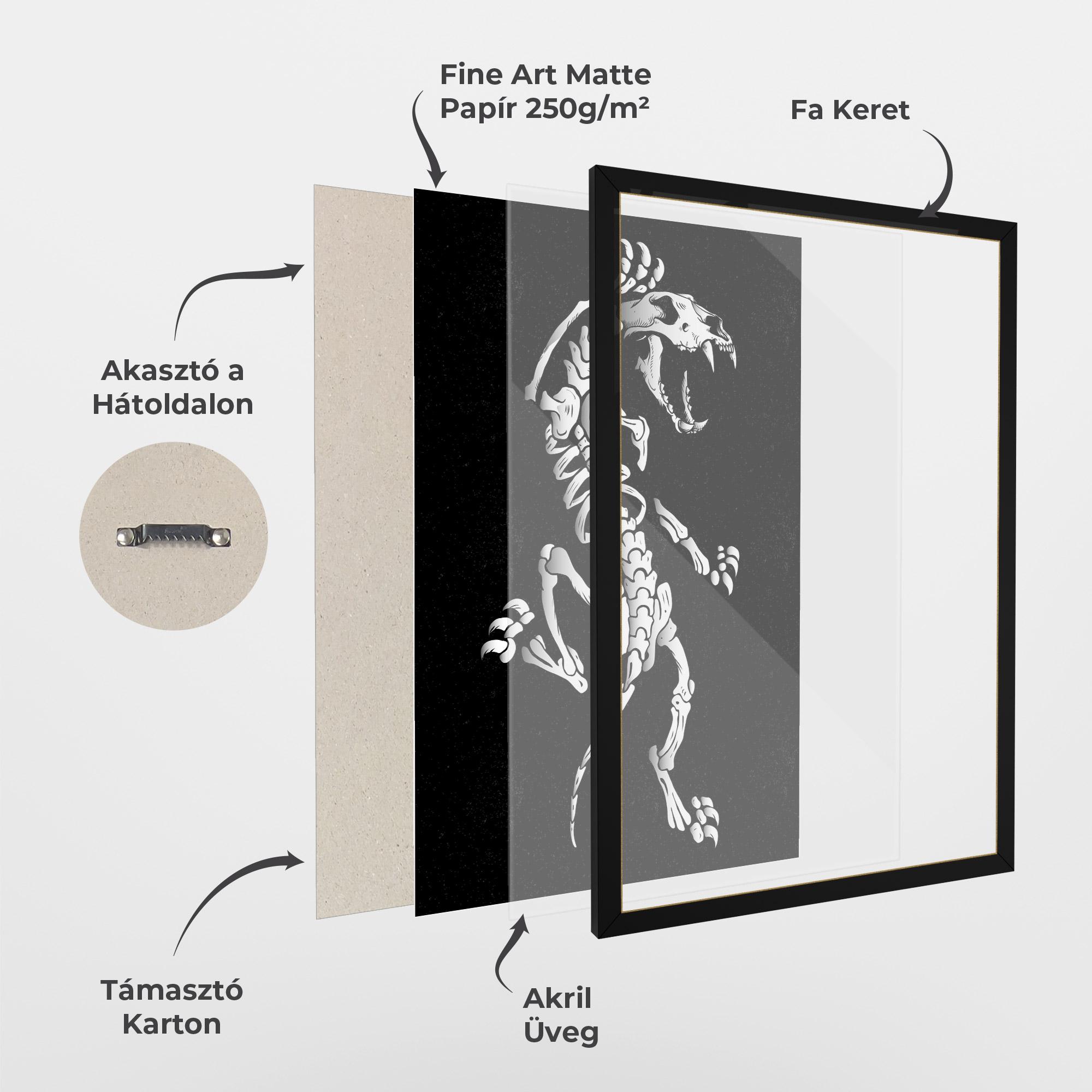 Keretezett Poszter Creature Skull mockup 1