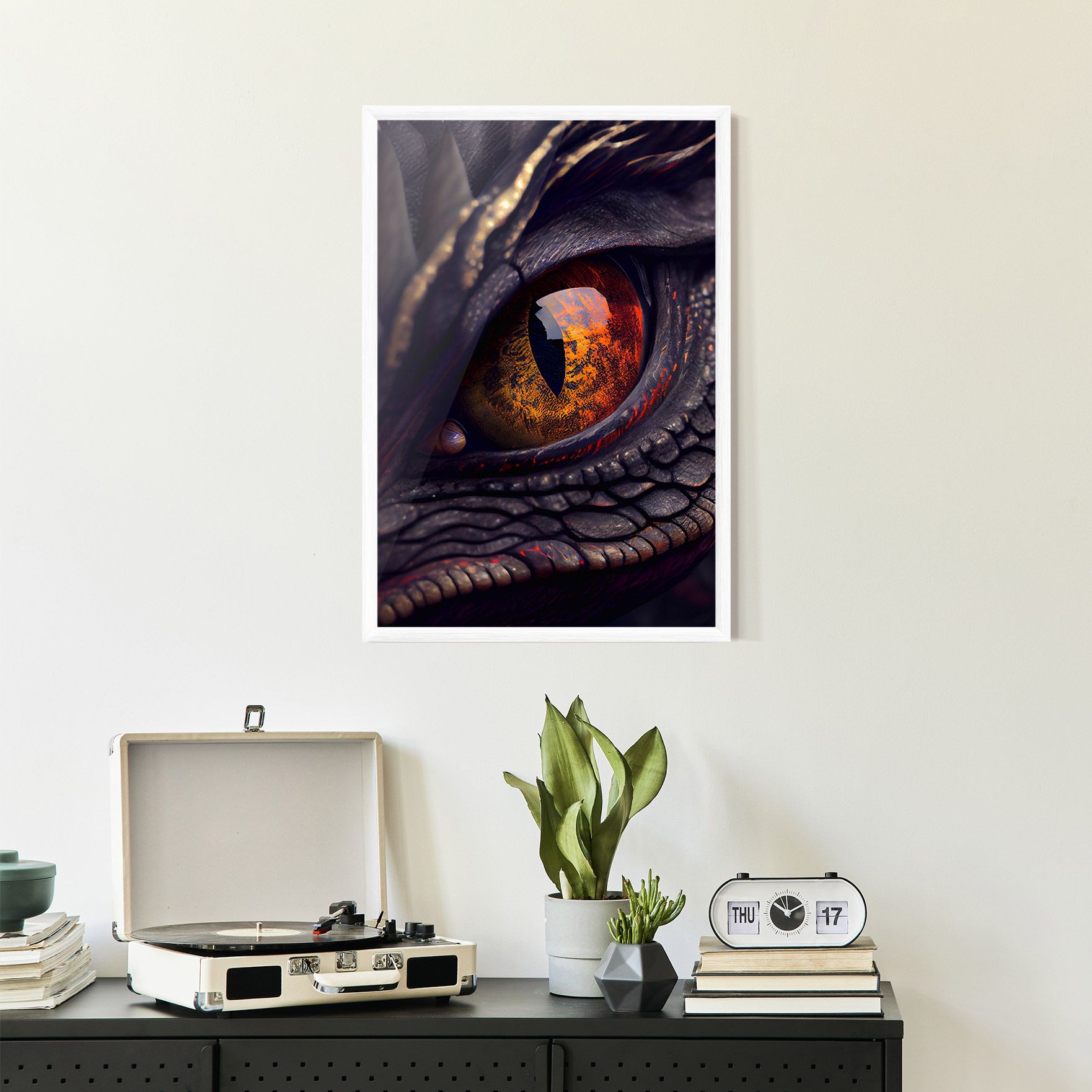 Close Up Red Eye Dragon mockup 2