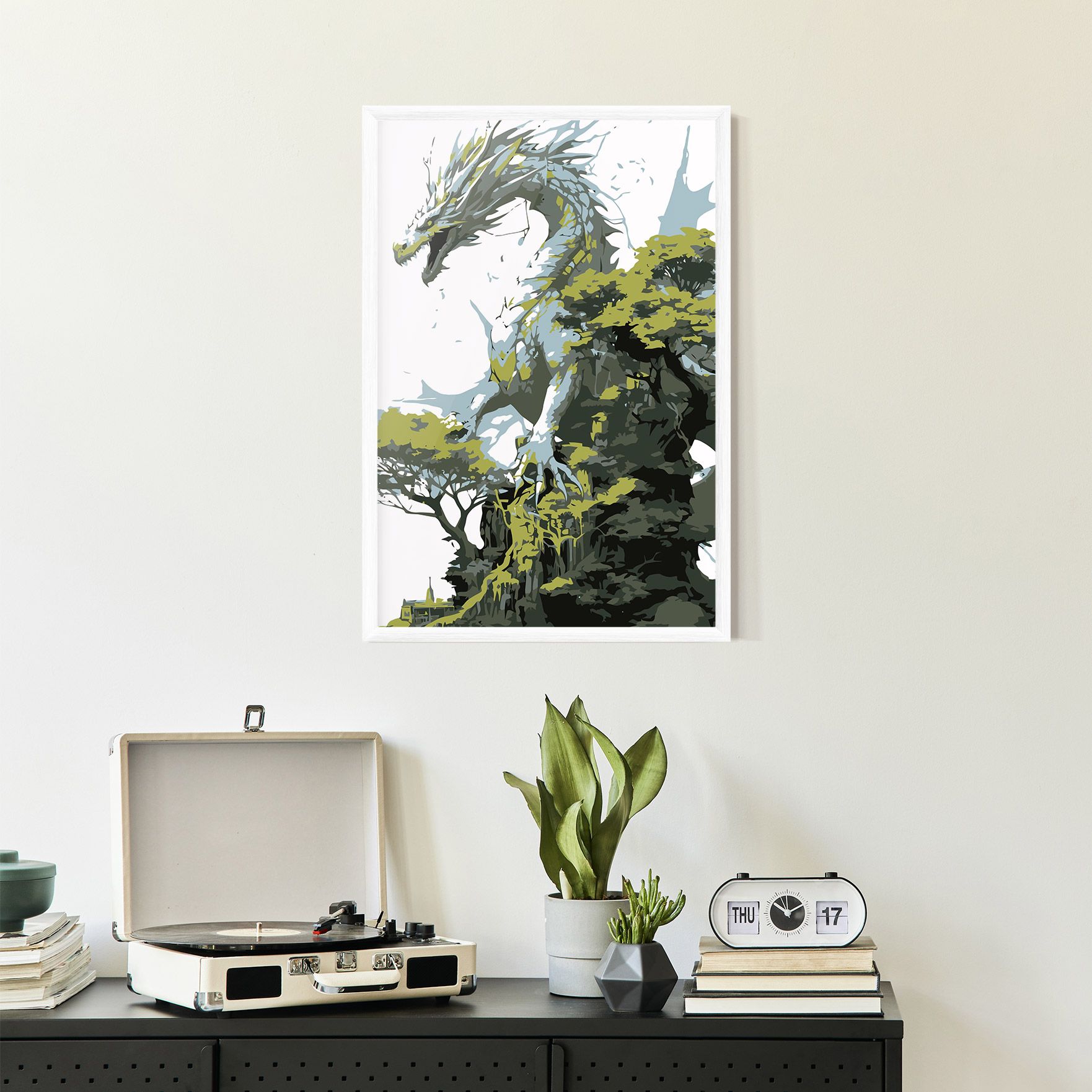 Grey Nature Dragon mockup 2