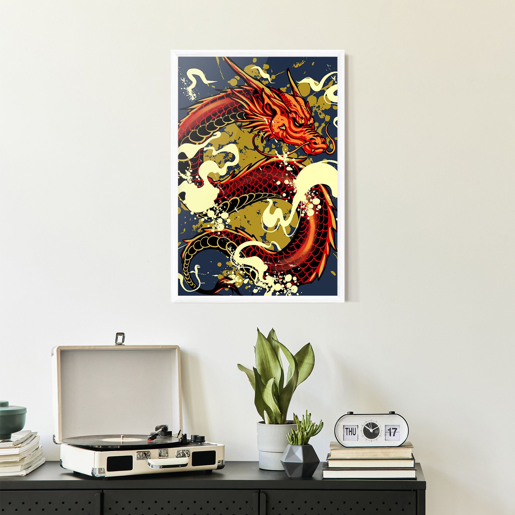 Red Cream Dragon mockup 2