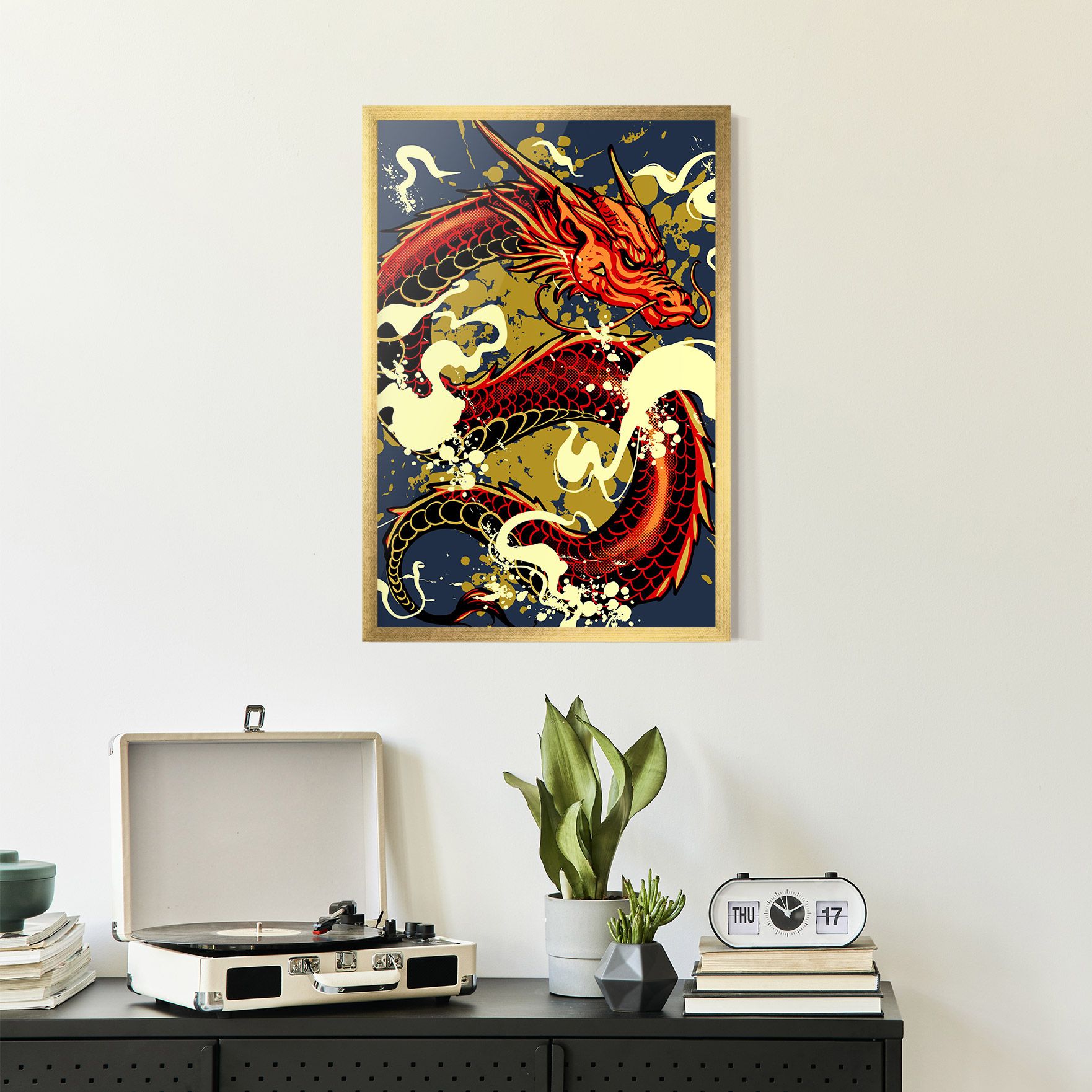 Red Cream Dragon mockup 2