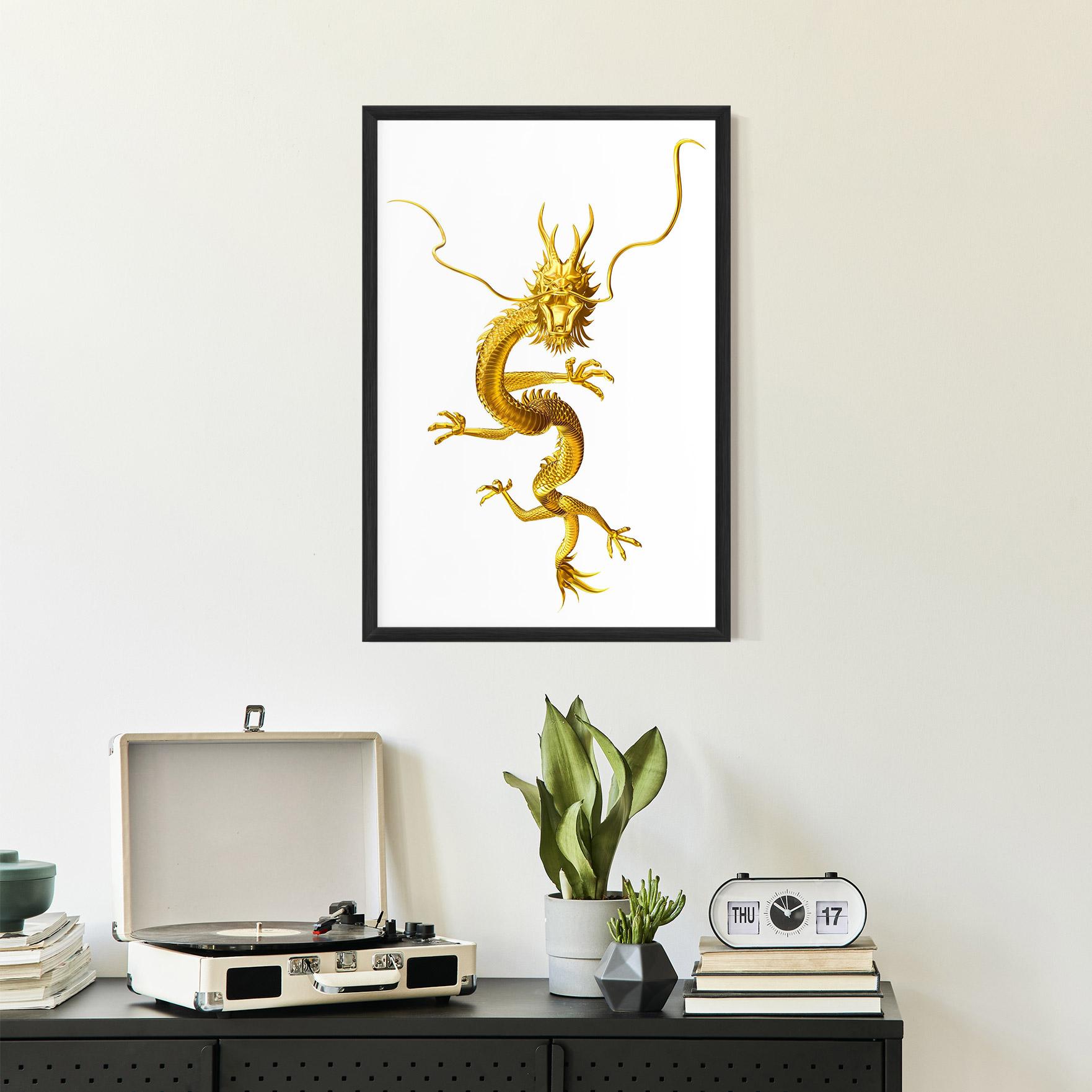 Keretezett Poszter Golden Dragon mockup 2