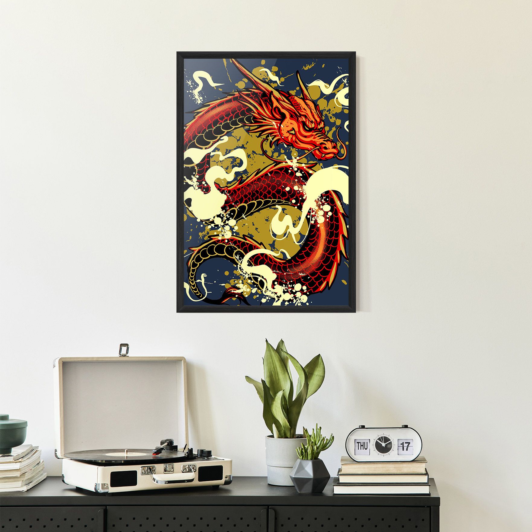 Red Cream Dragon mockup 2