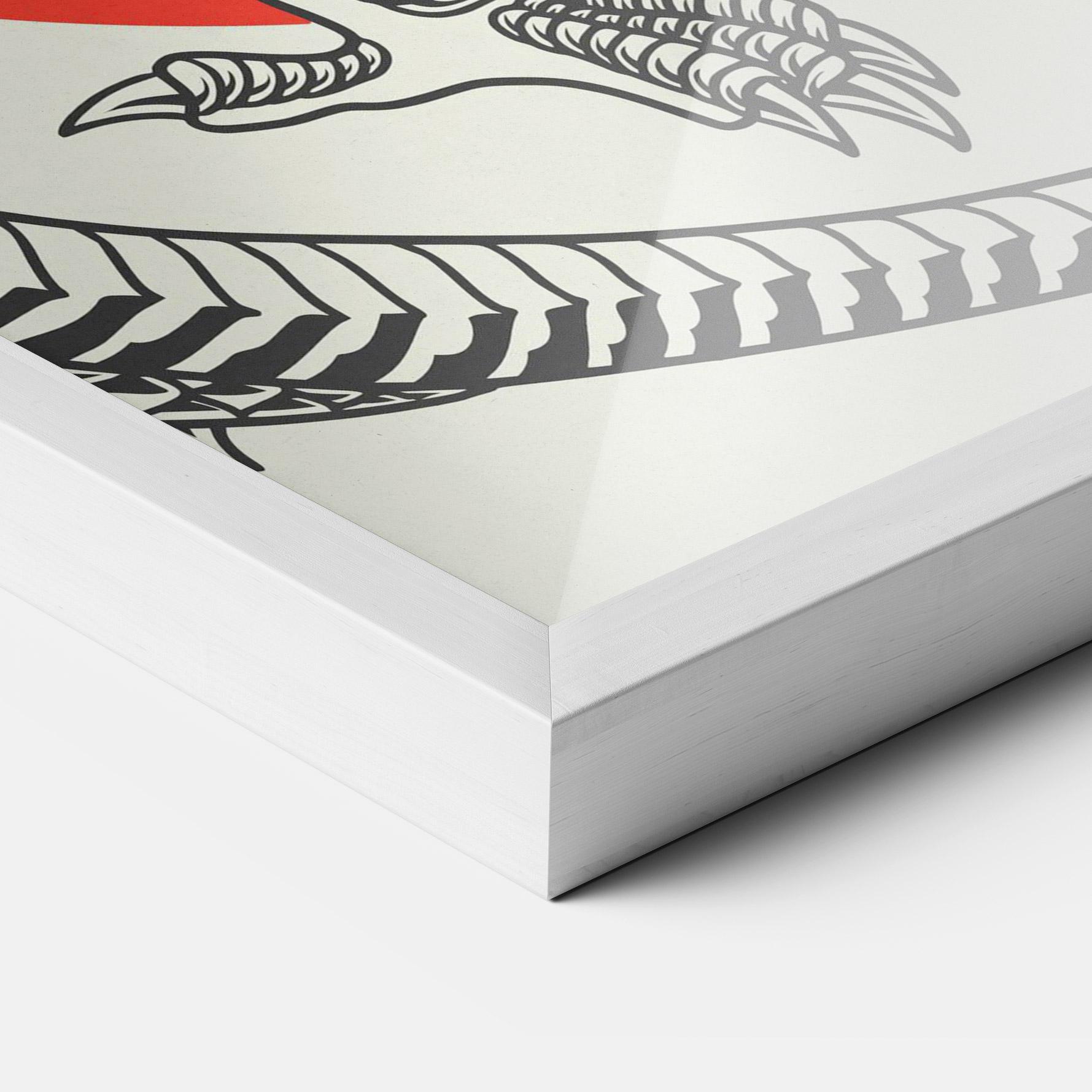 Keretezett Poszter Cream Grey Dragon mockup 3