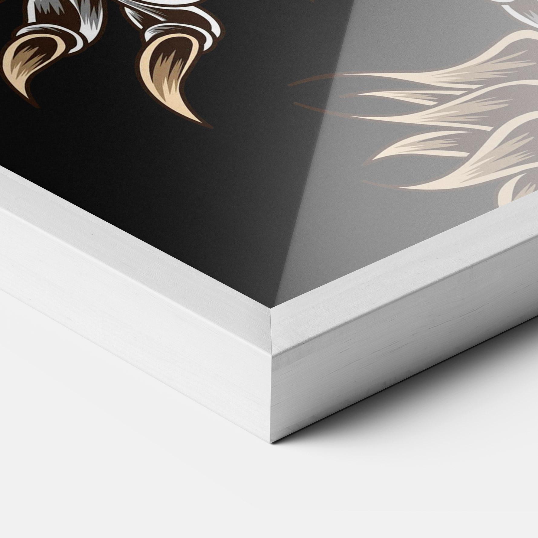 Keretezett Poszter Cream Moon Dragon mockup 3