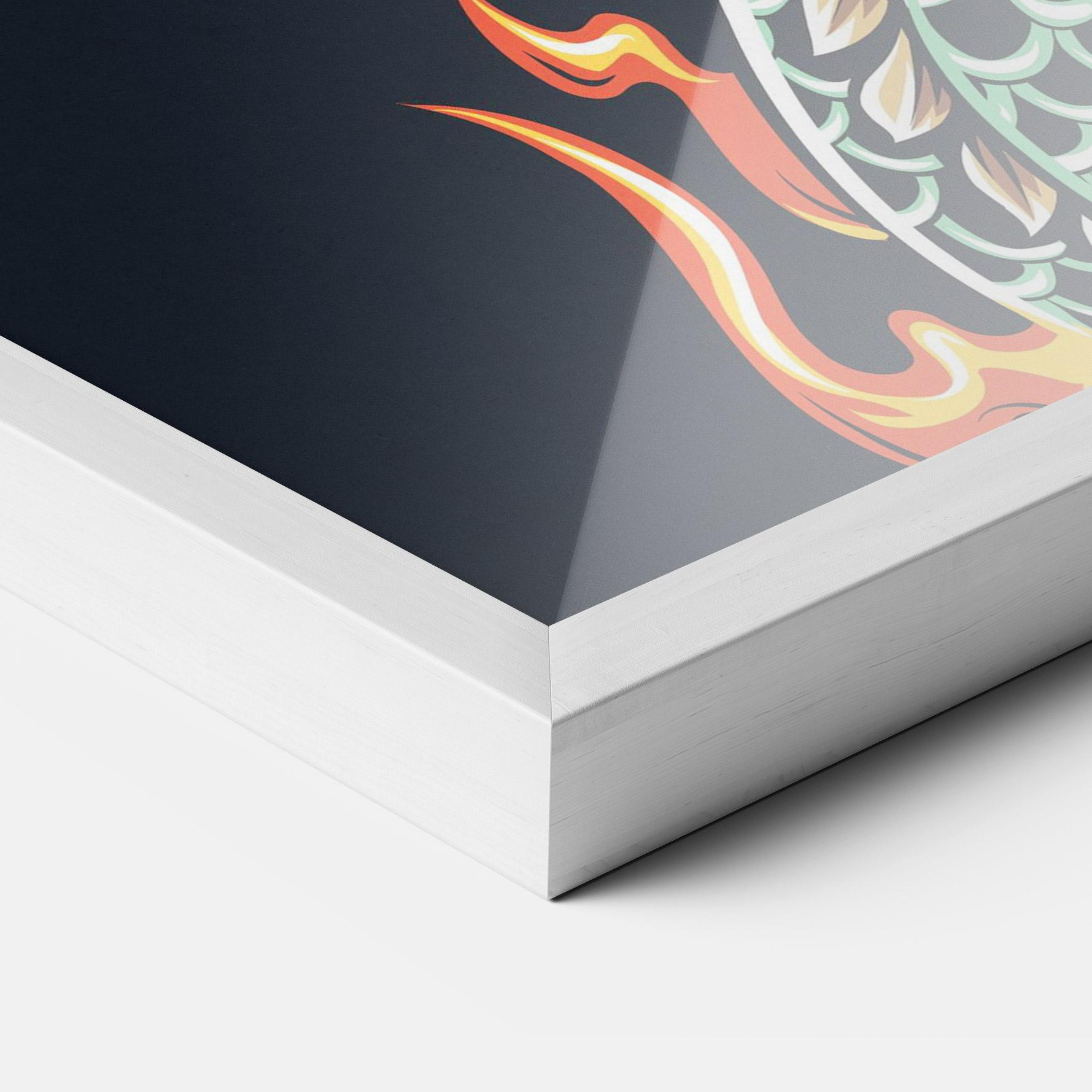 Keretezett Poszter Dragon Green mockup 3