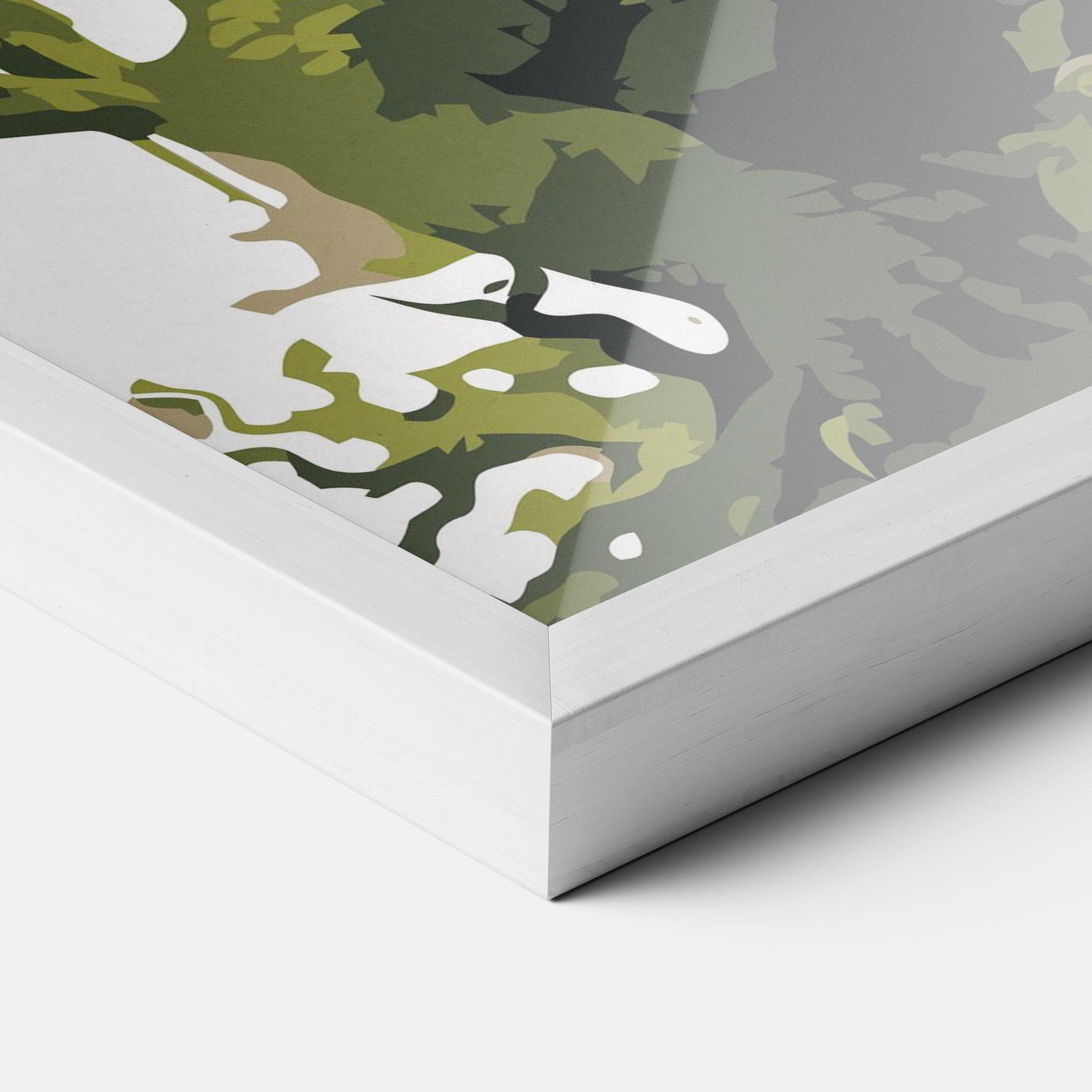 Keretezett Poszter Green Nature Dragon mockup 3