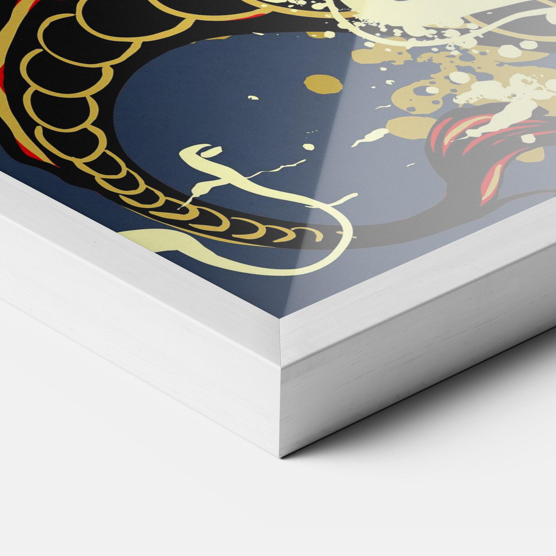 Keretezett Poszter Red Cream Dragon mockup 3