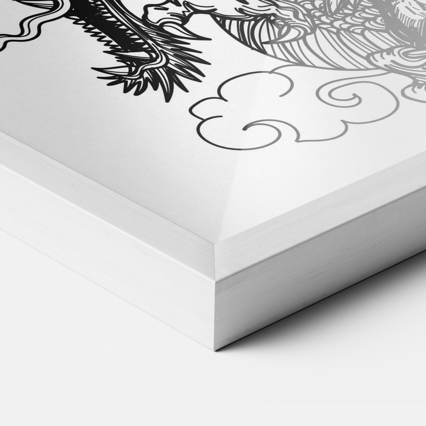 Keretezett Poszter Skull Dragon mockup 3