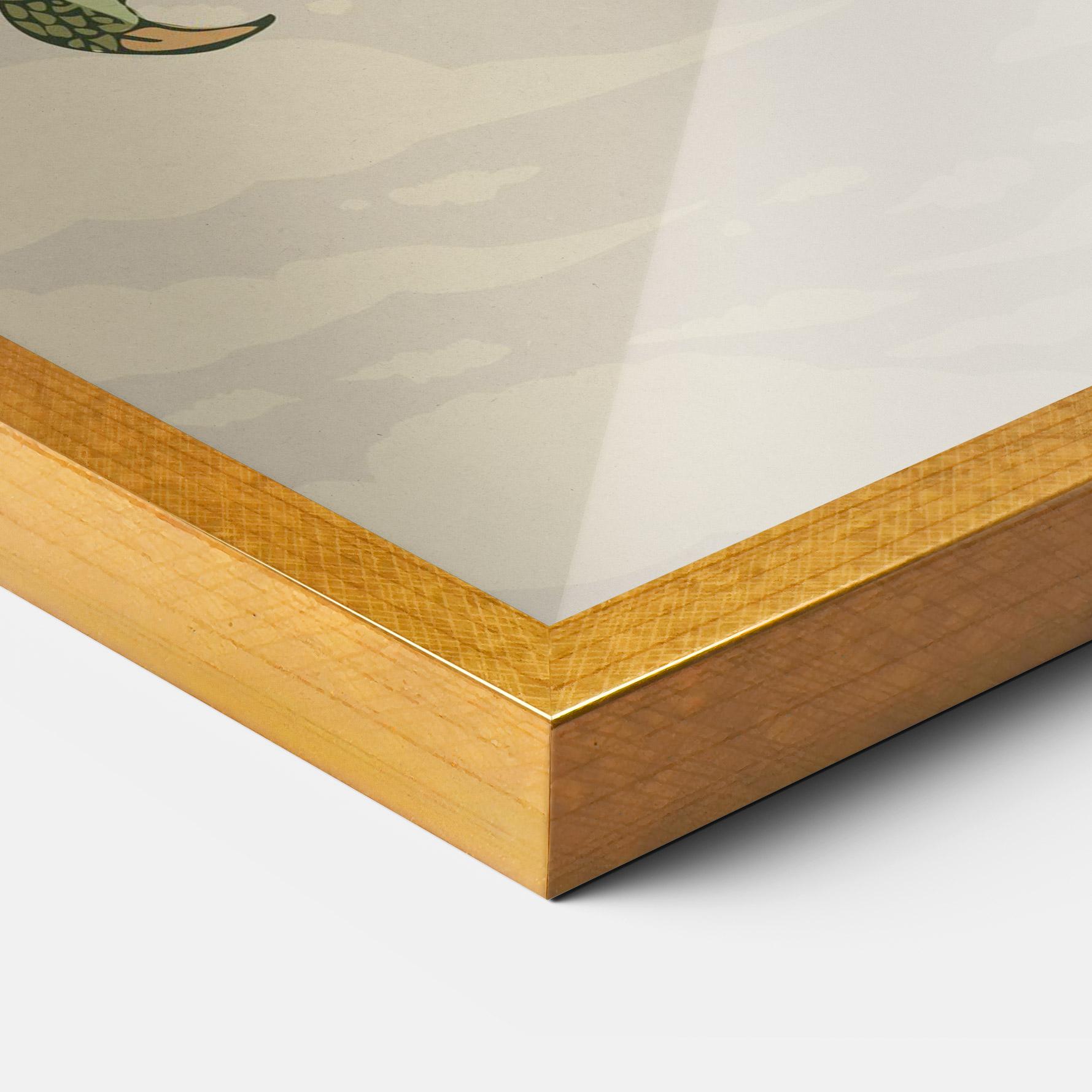 Keretezett Poszter Chinese Dragon Green mockup 3