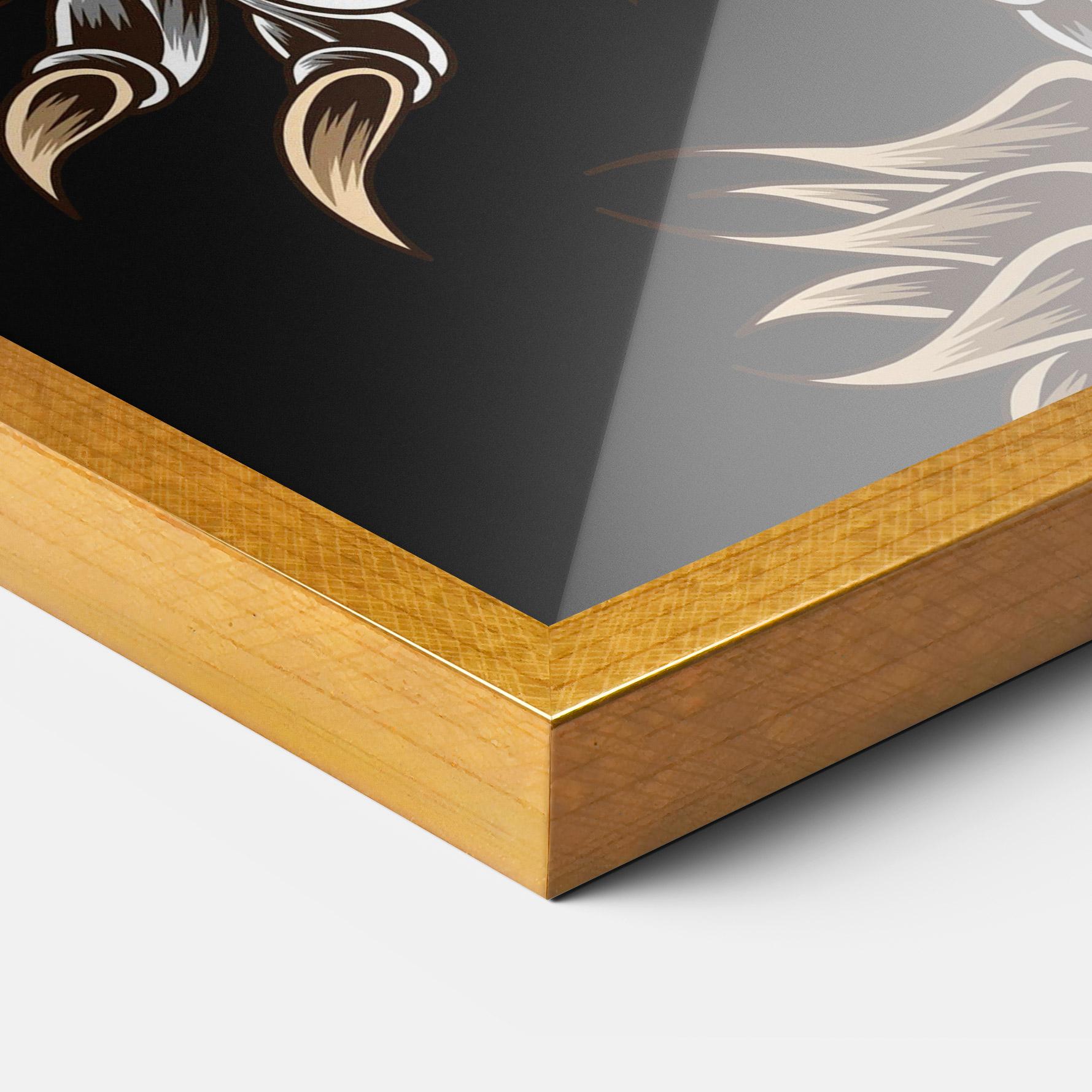 Keretezett Poszter Cream Moon Dragon mockup 3