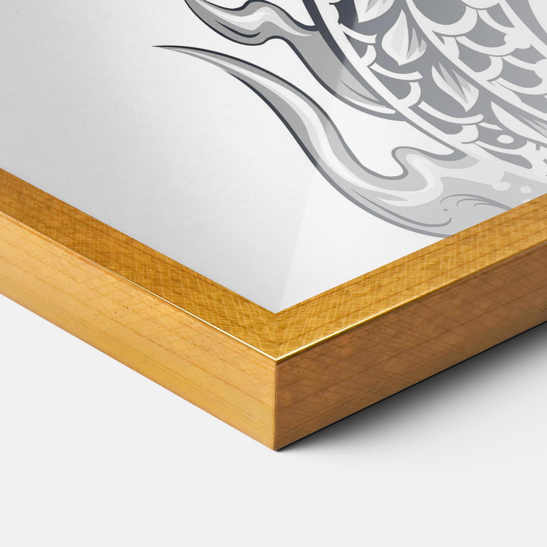 Keretezett Poszter Dragon Line mockup 3