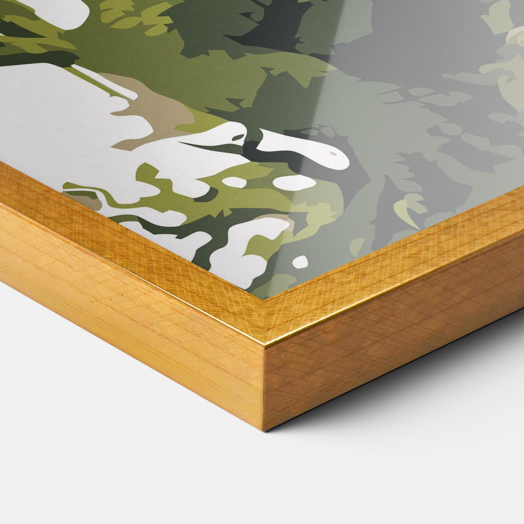 Keretezett Poszter Green Nature Dragon mockup 3