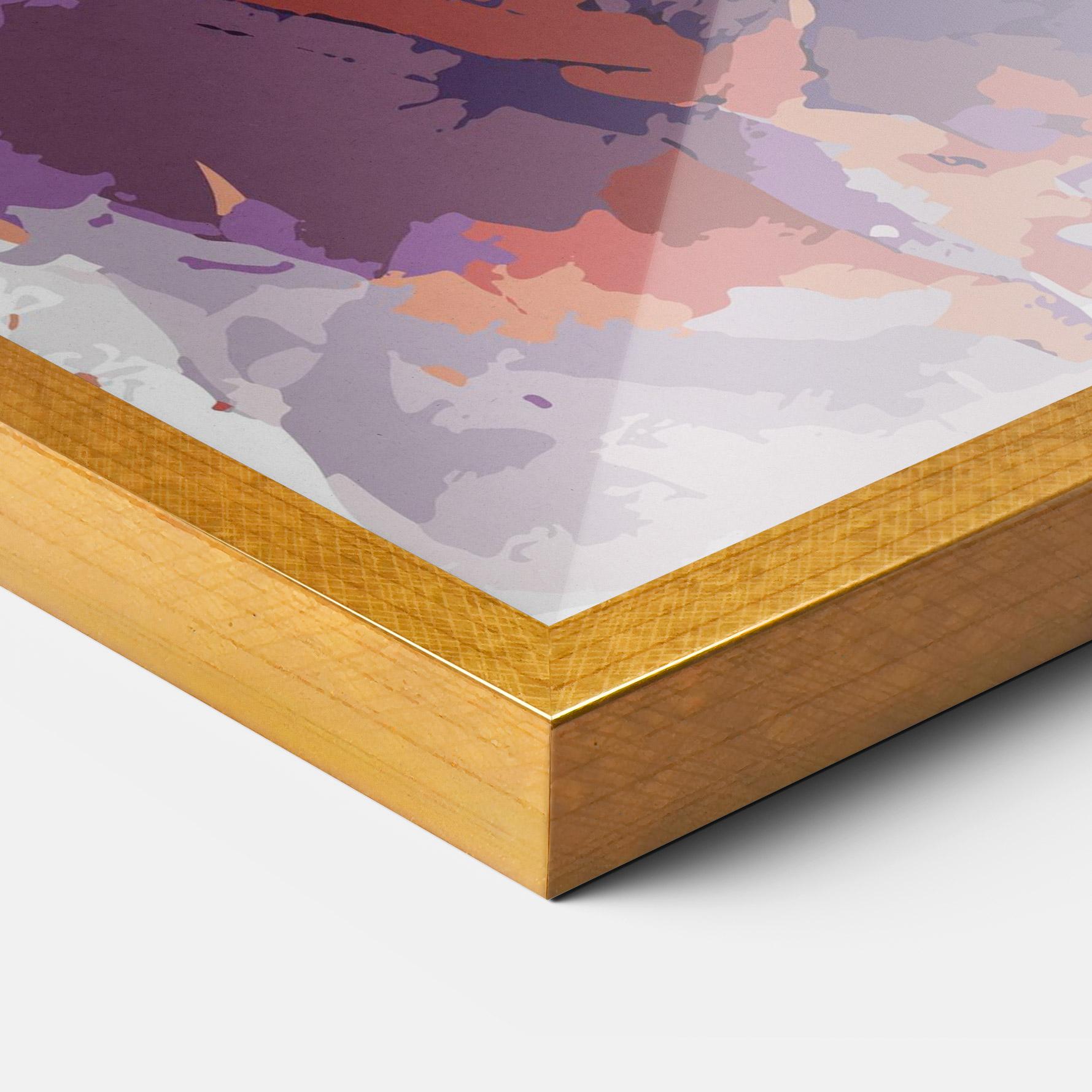 Keretezett Poszter Orange Purple Dragon mockup 3